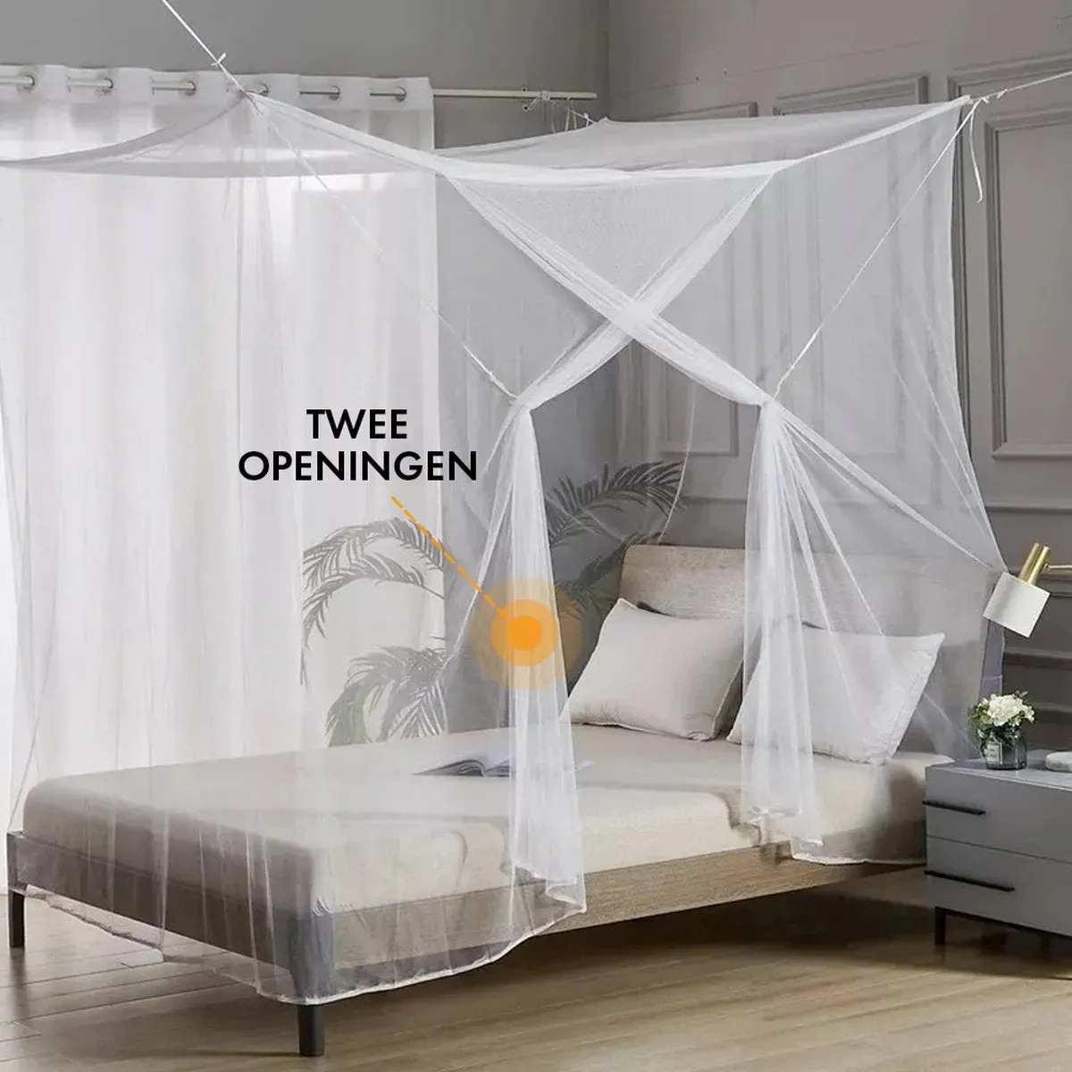 Luxury 2 Person Mosquito Net XXL - Includes suspension set and travel bag - Image 3