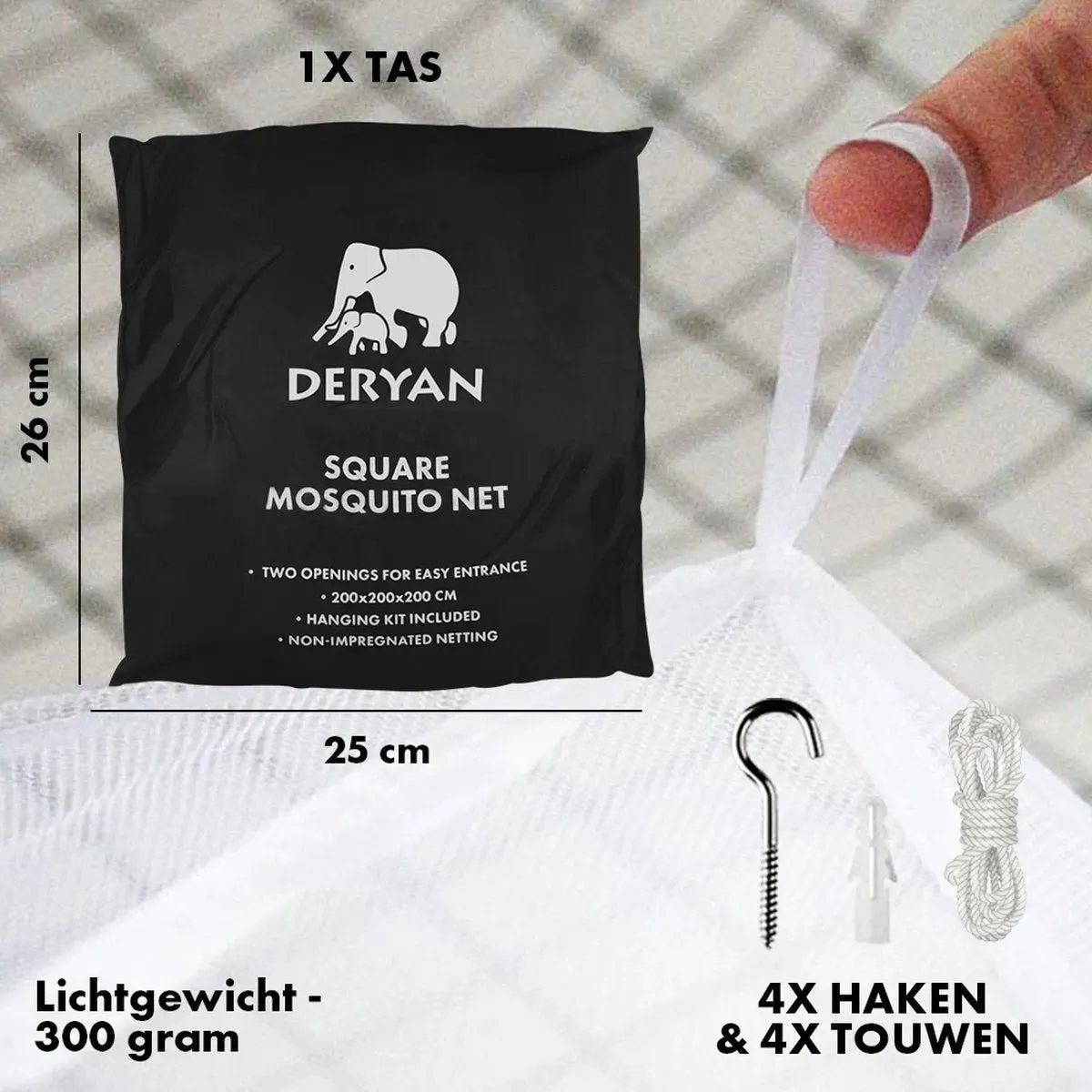 Luxury 2 Person Mosquito Net XXL - Includes suspension set and travel bag - Image 5