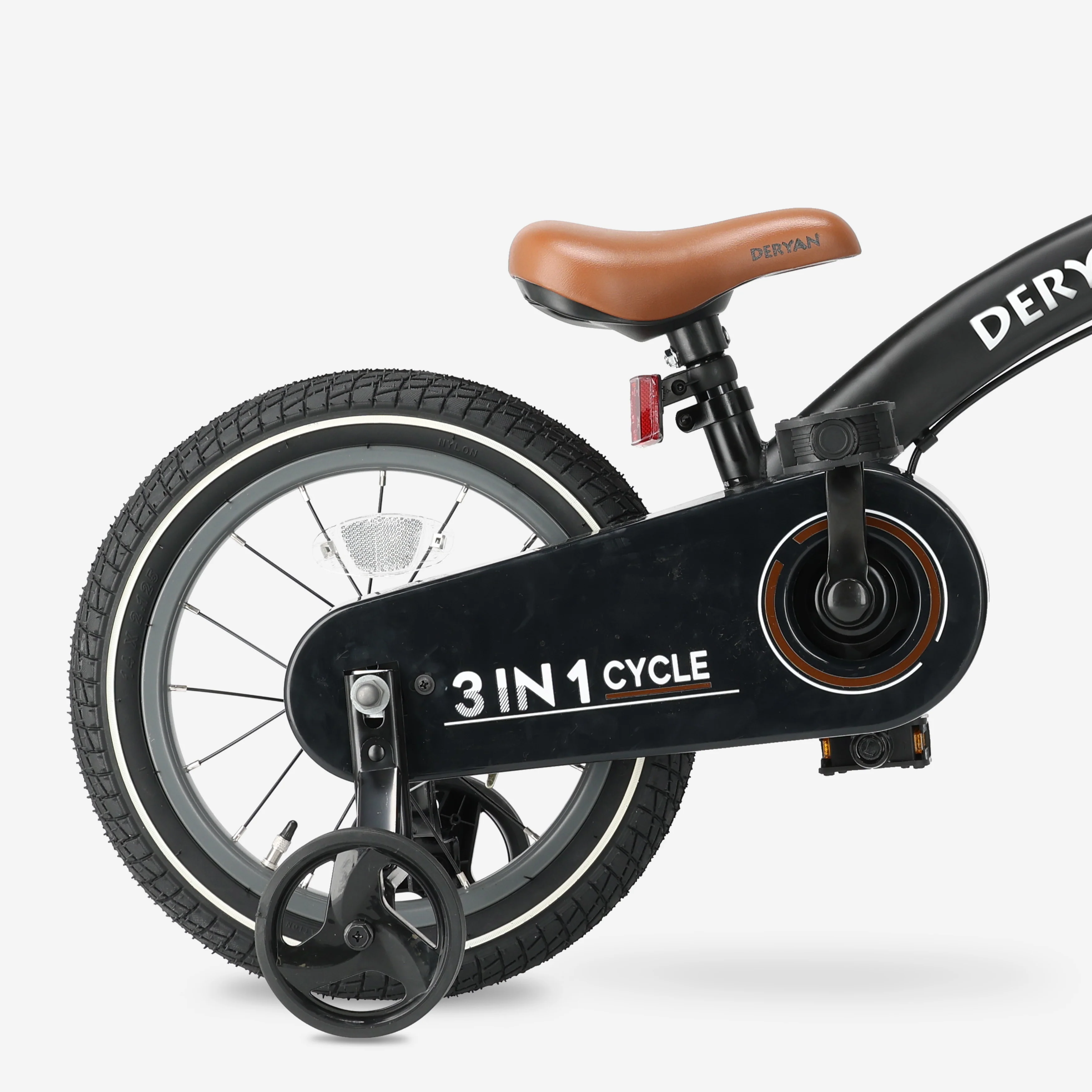 Luxury Children's bike 14 inch - 3 in 1 - balance bike Black - Image 12