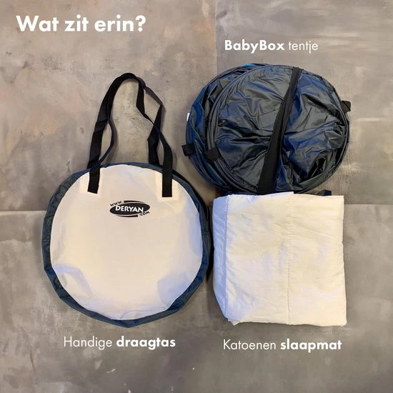 BabyBox Baby Tent Camping Crib + Cotton Blanket - Cream - Image 9