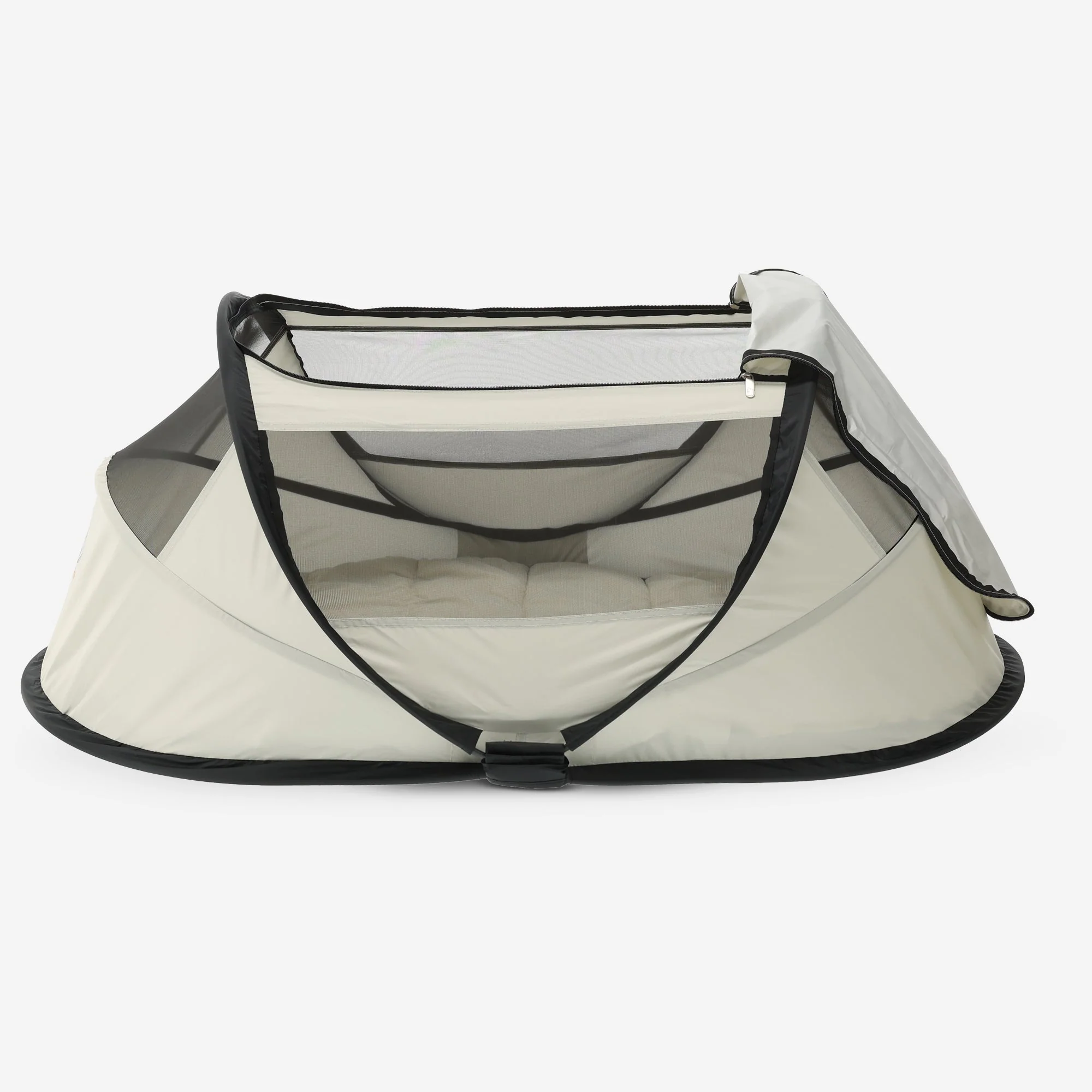 BabyBox Baby Tent Camping Crib + Cotton Blanket - Ivory - Image 4