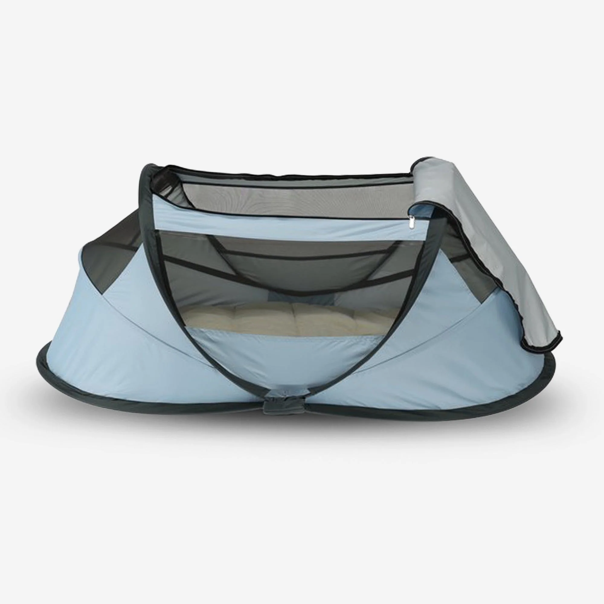 BabyBox Baby Tent Camping Crib + Cotton Blanket - Sky Blue - Image 2