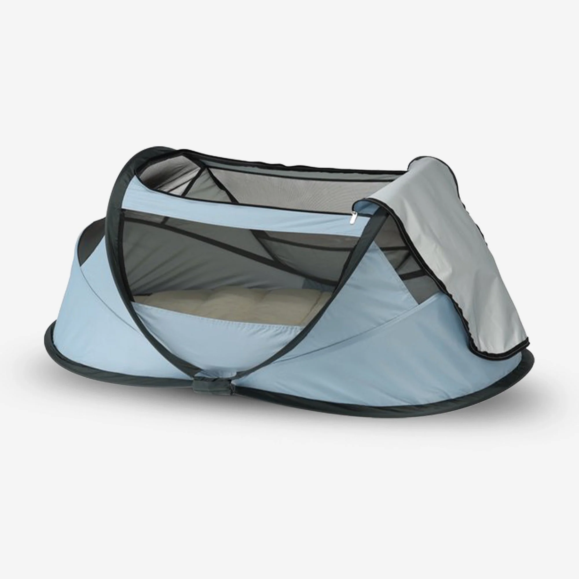 BabyBox Baby Tent Camping Crib + Cotton Blanket - Sky Blue - Image 4