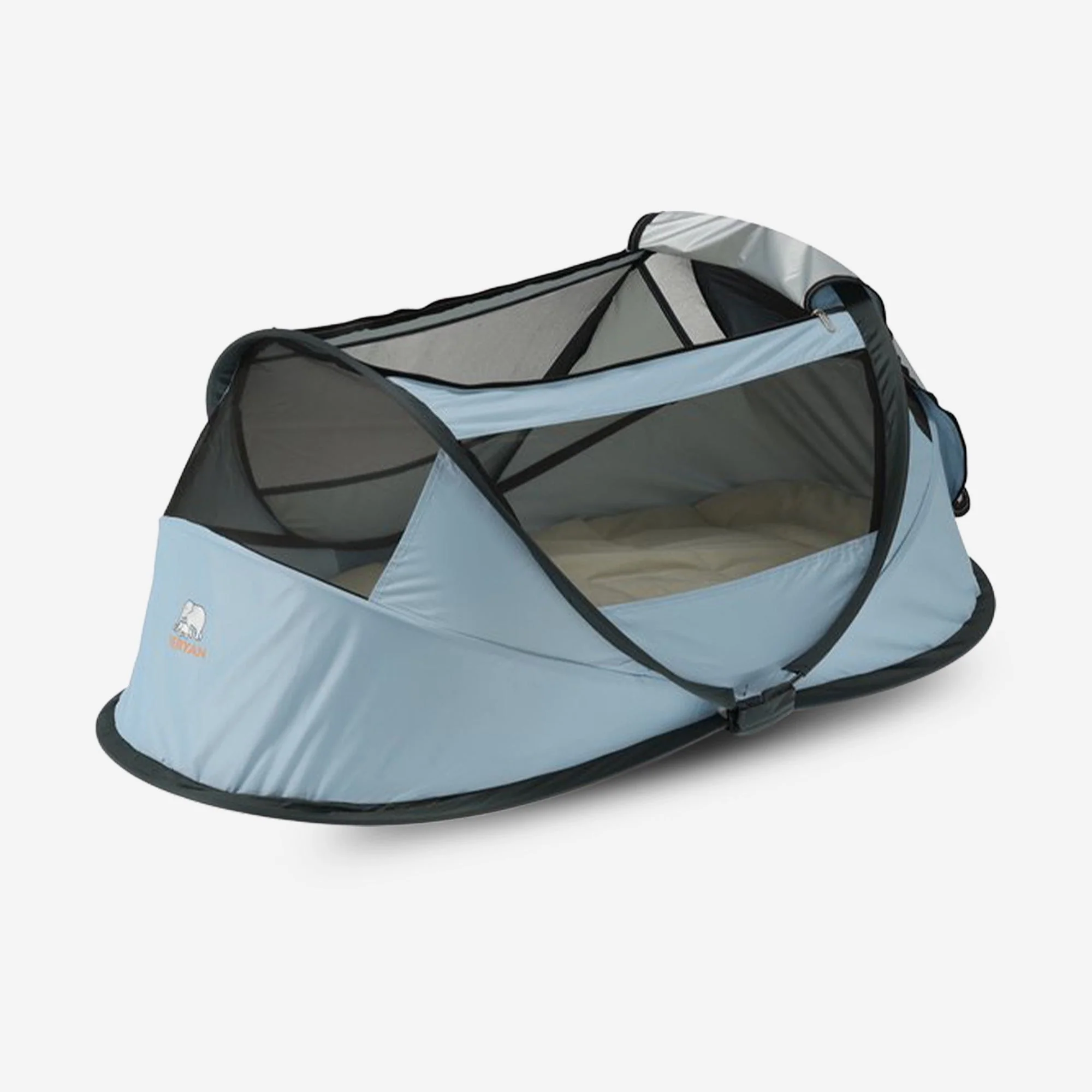 BabyBox Baby Tent Camping Crib + Cotton Blanket - Sky Blue - Image 5