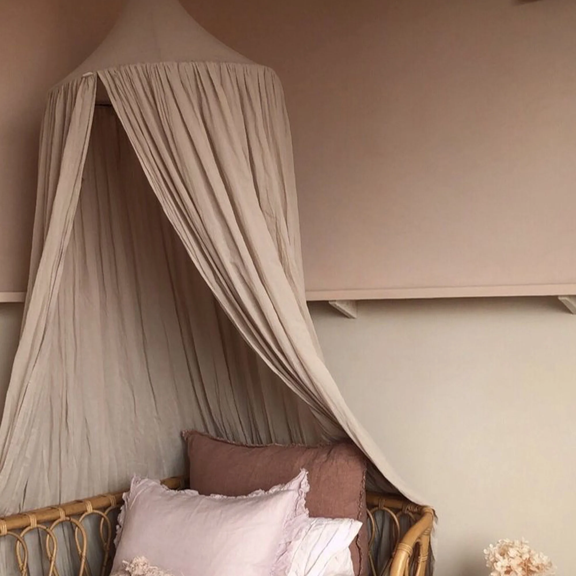 Mosquito Net Nougat Vintage 96.5 inches - Cotton - Polyester - Baby mosquito net - Canopy - Image 3