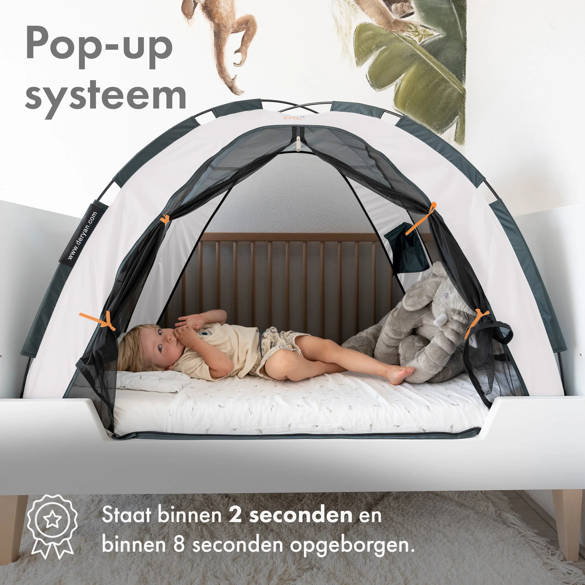 Bed Tent Cream 78.8"x35.5" - Image 3