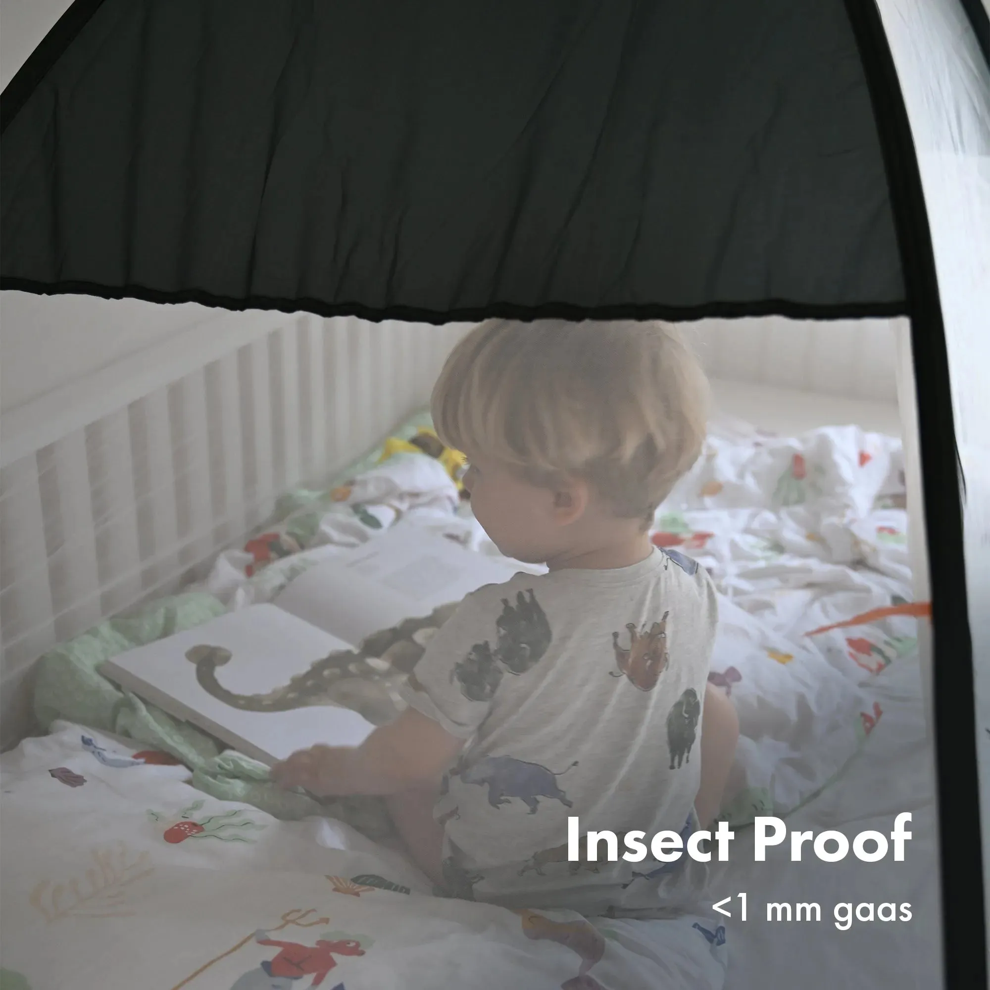 Bed tent pop-up Grey 200x90 - Image 6