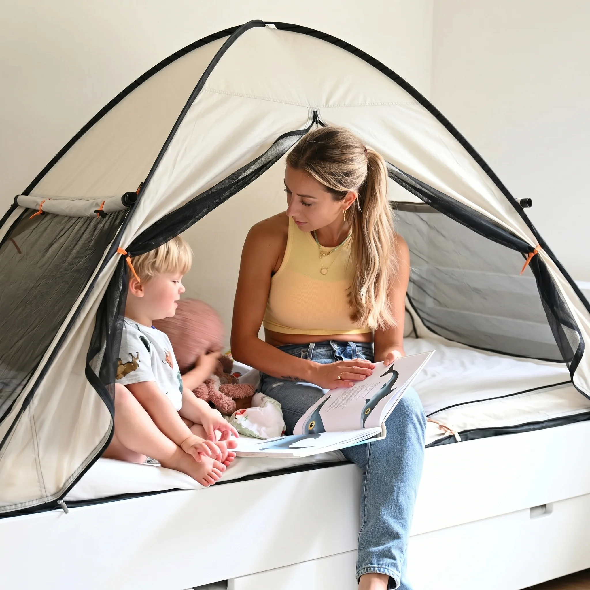 Bed tent pop-up Ivory 200x90 - Image 2