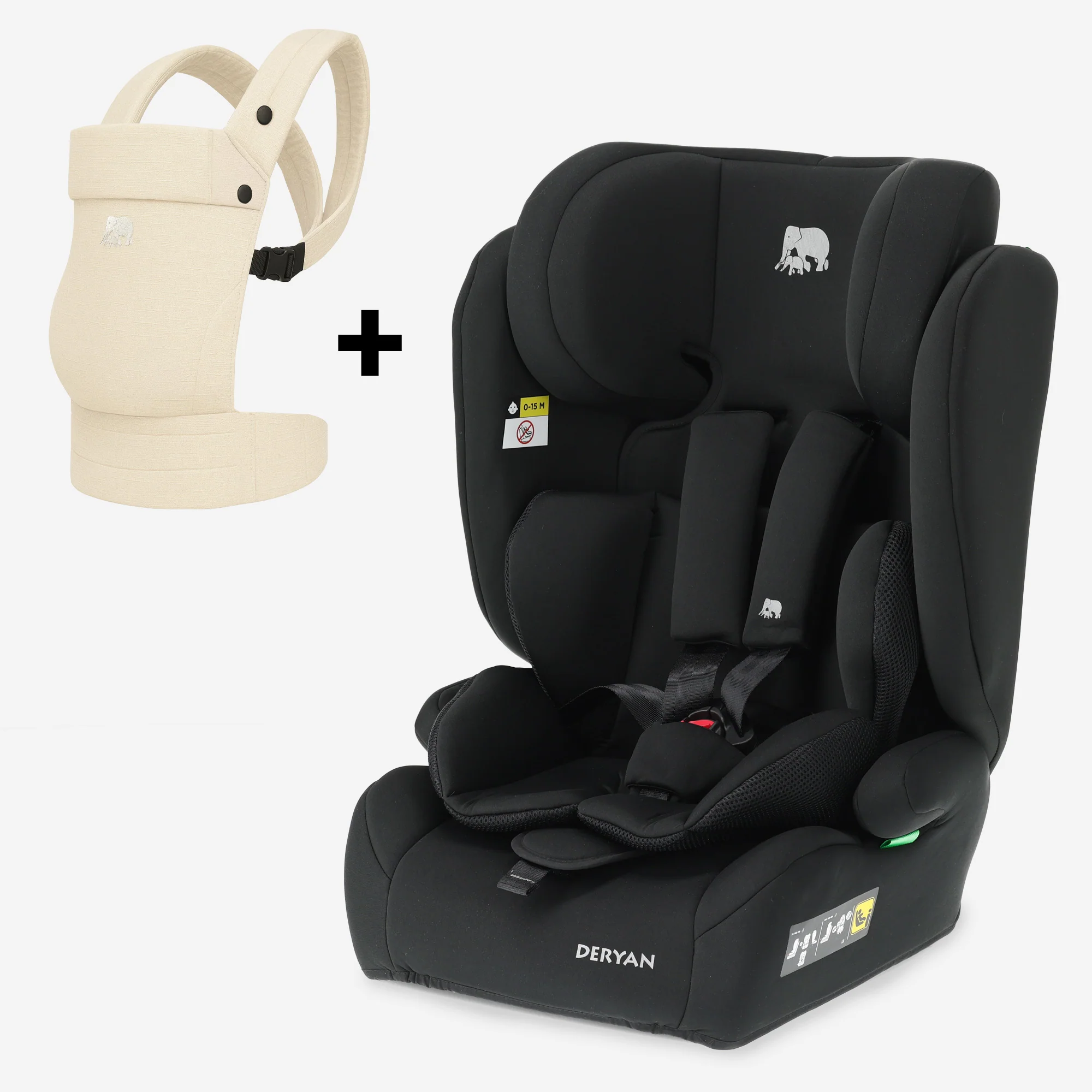 Carter Basic Car Seat & Amora Baby Carrier Cream