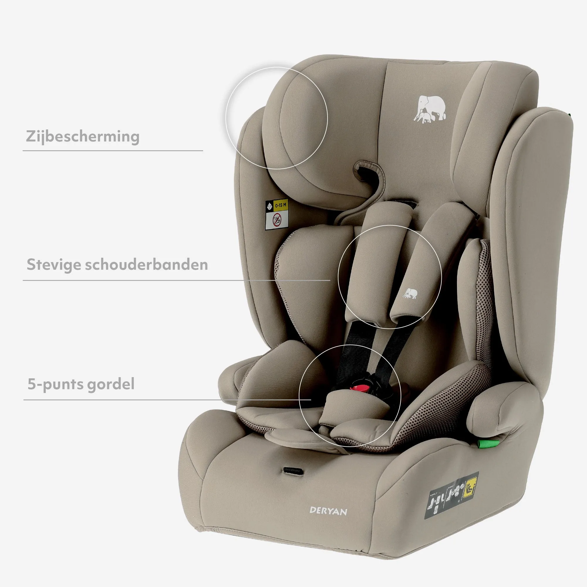 Carter Basic i-Size Car Seat 76–150 cm – 9–36 kg – Truffle Nougat - Image 4