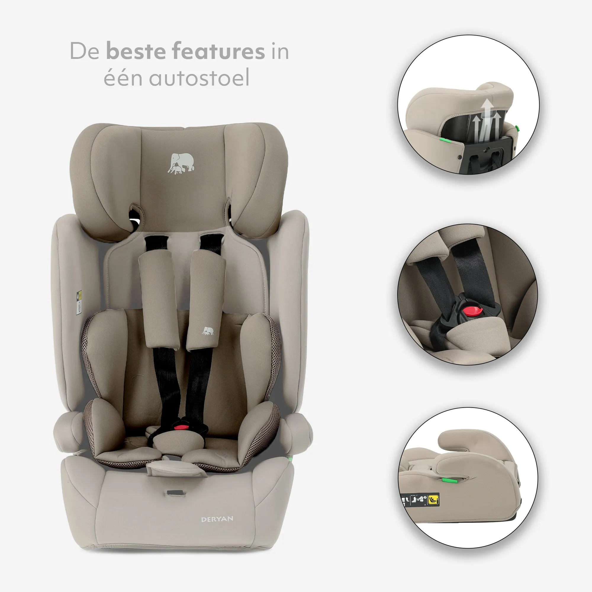 Carter Basic i-Size Car Seat 76–150 cm – 9–36 kg – Truffle Nougat - Image 7