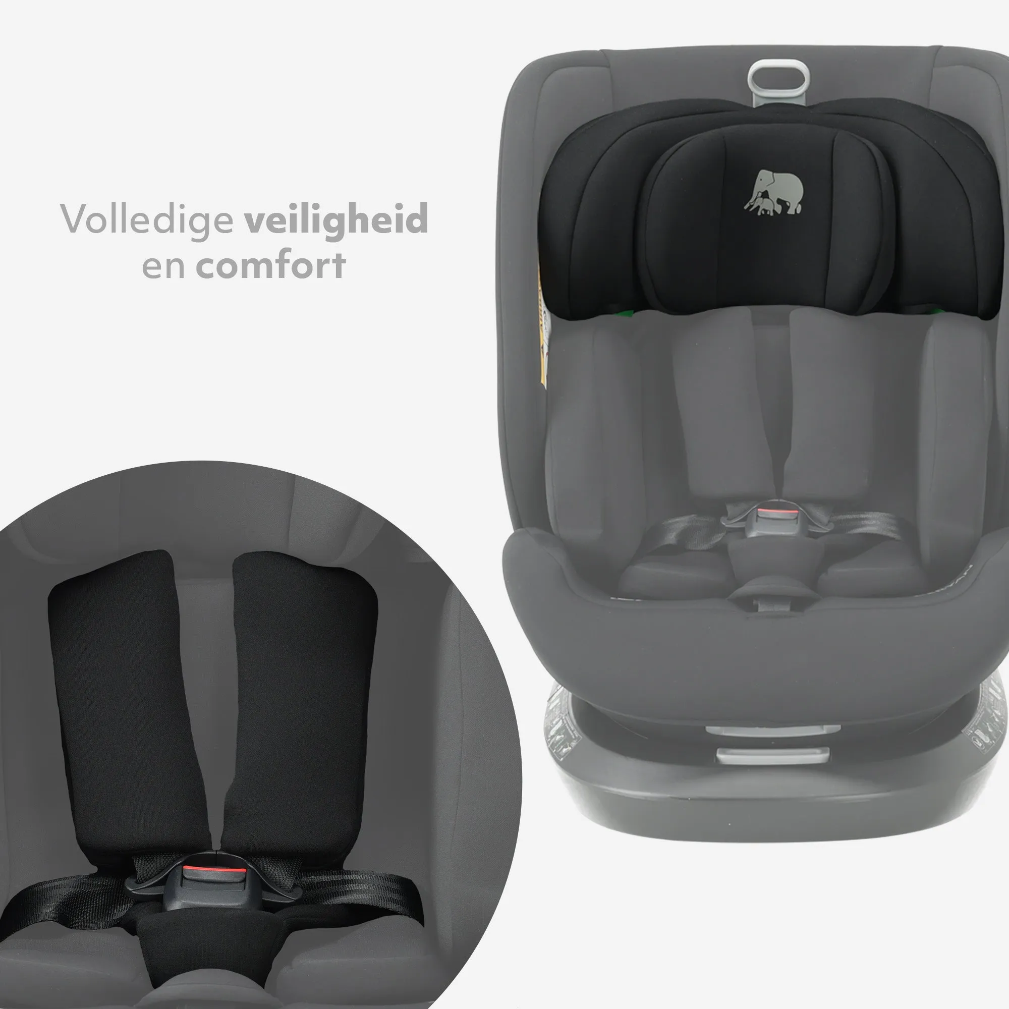 Cassie Luxe I-Size Car Seat - Group 0-1-2-3 - Isofix - 360° Rotatable - Black - Image 7