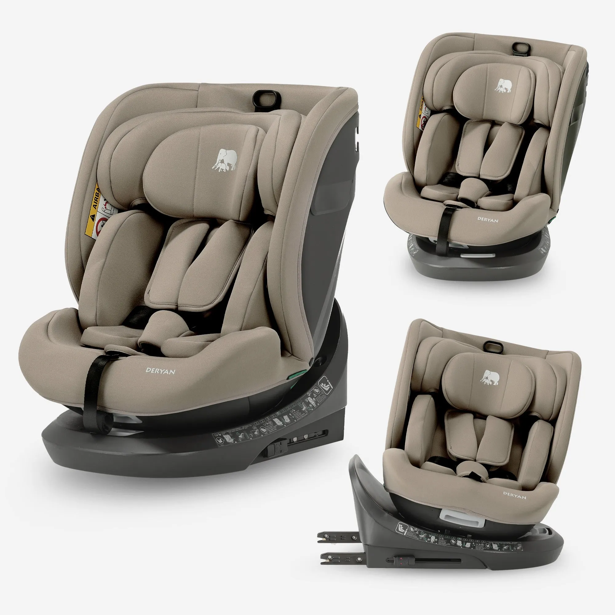 Cassie Luxe i-Size/Isofix 360° Car Seat 40–150 cm – 0–36 kg – Truffle Nougat