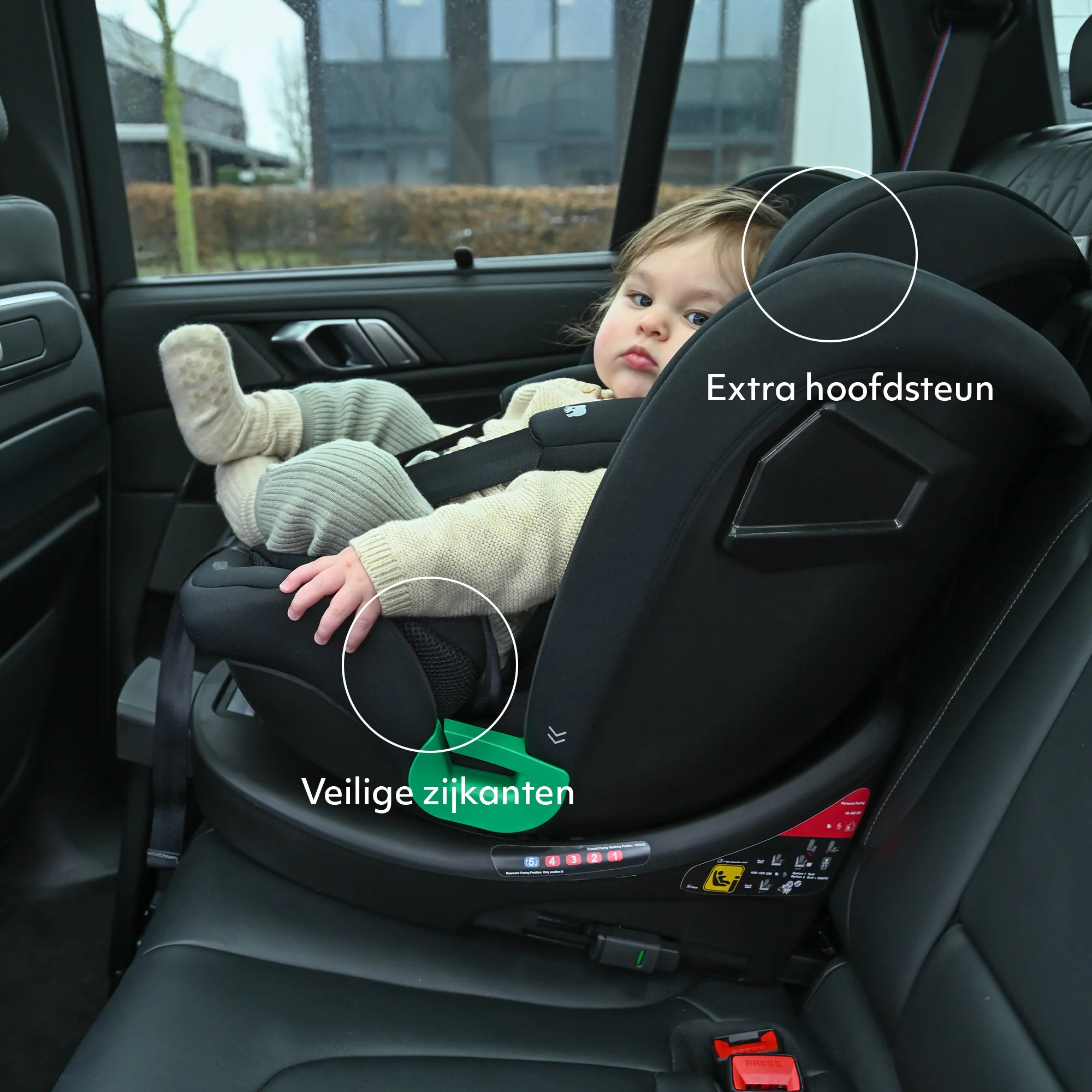 Chase Luxe i-Size/Isofix 360° Support Leg Car Seat 40–150 cm – 0–36 kg – Truffle Nougat - Image 7