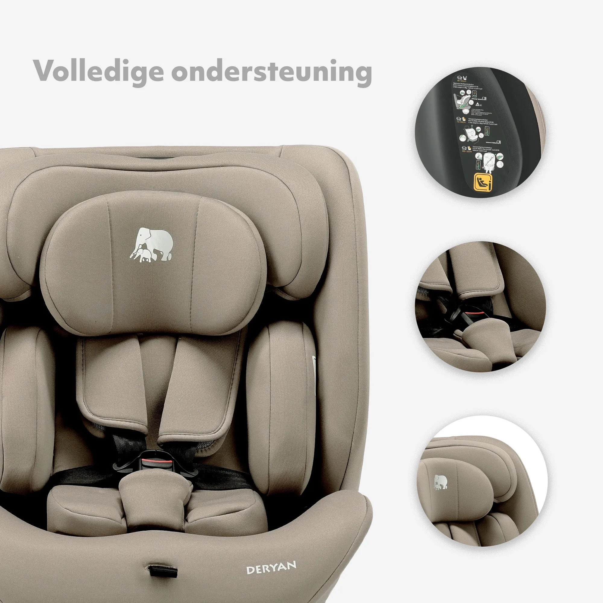 Clyde I-Size Car Seat - 40 to 150 cm - Truffle Nougat - Image 5