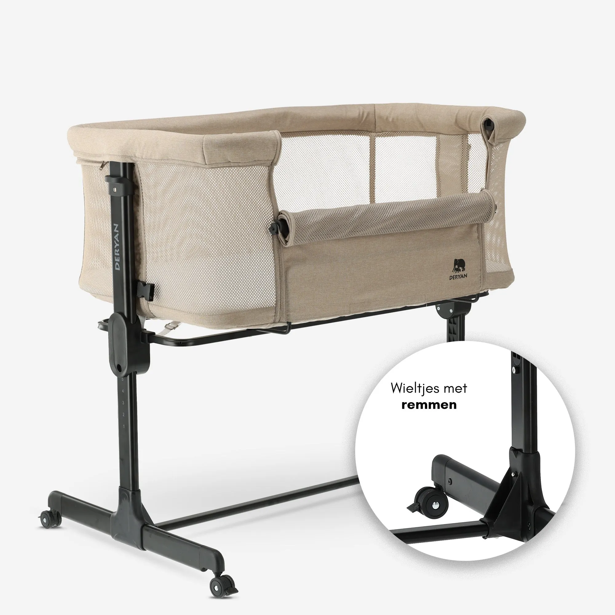 Co-Sleeper Snoozy Crib - Sand Melange - Image 3