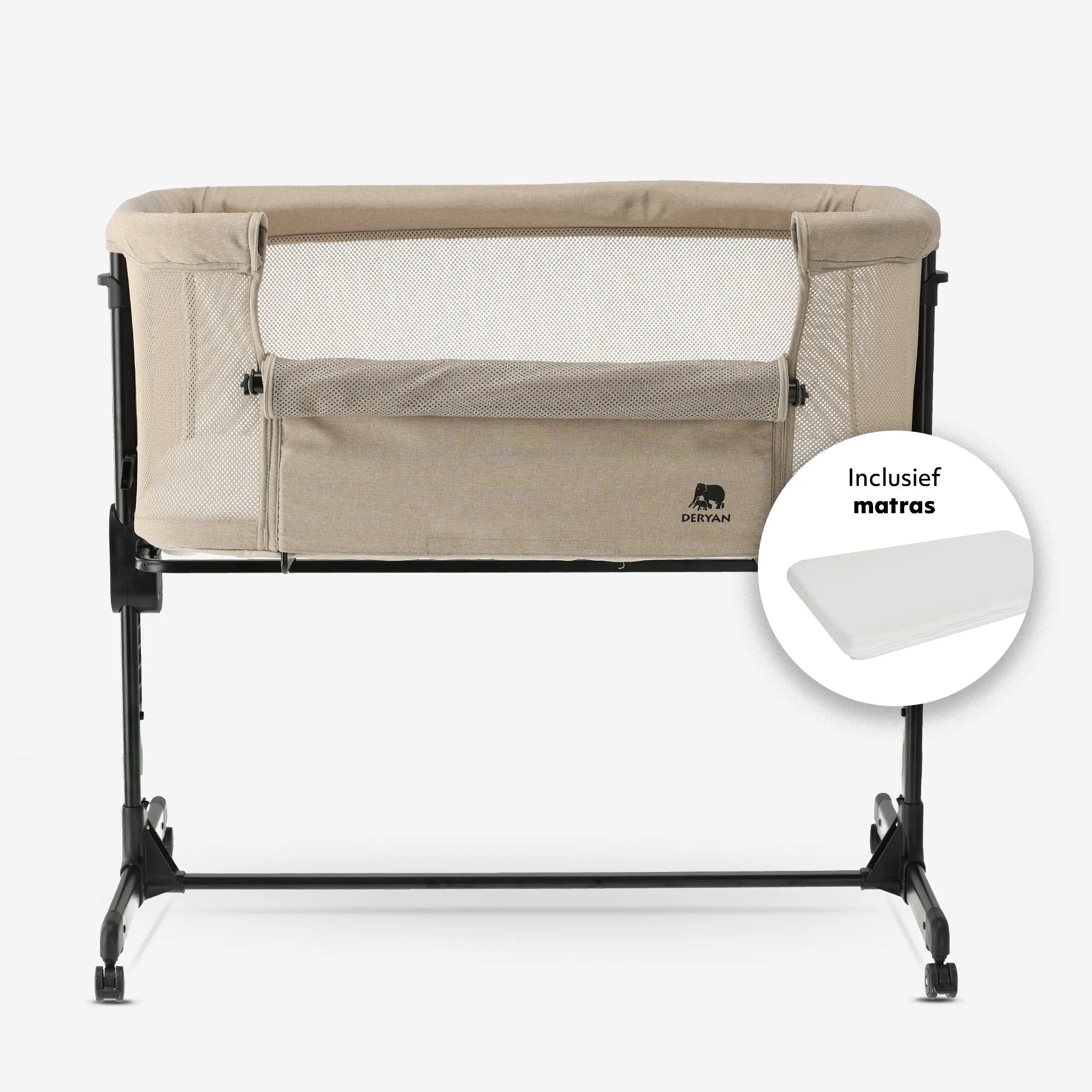Co-Sleeper Snoozy Crib - Sand Melange - Image 6
