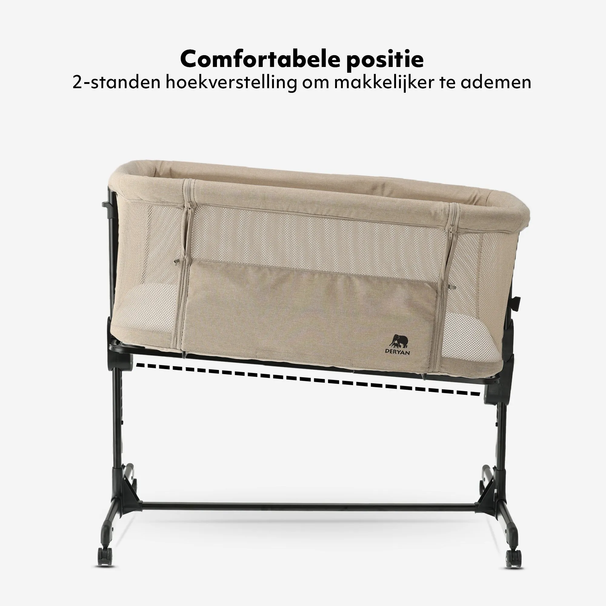 Co-Sleeper Snoozy Crib - Sand Melange - Image 7
