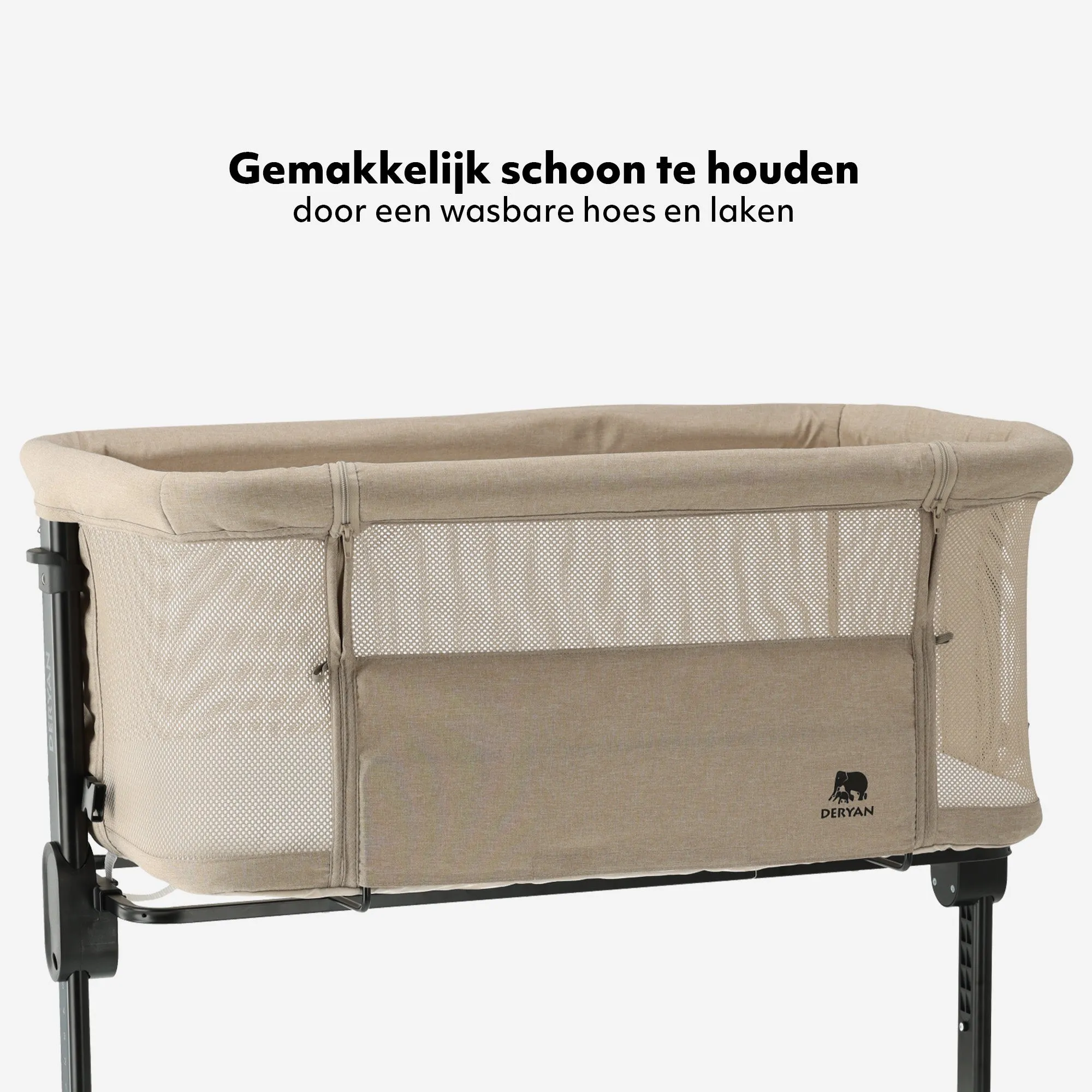 Co-Sleeper Snoozy Crib - Sand Melange - Image 9