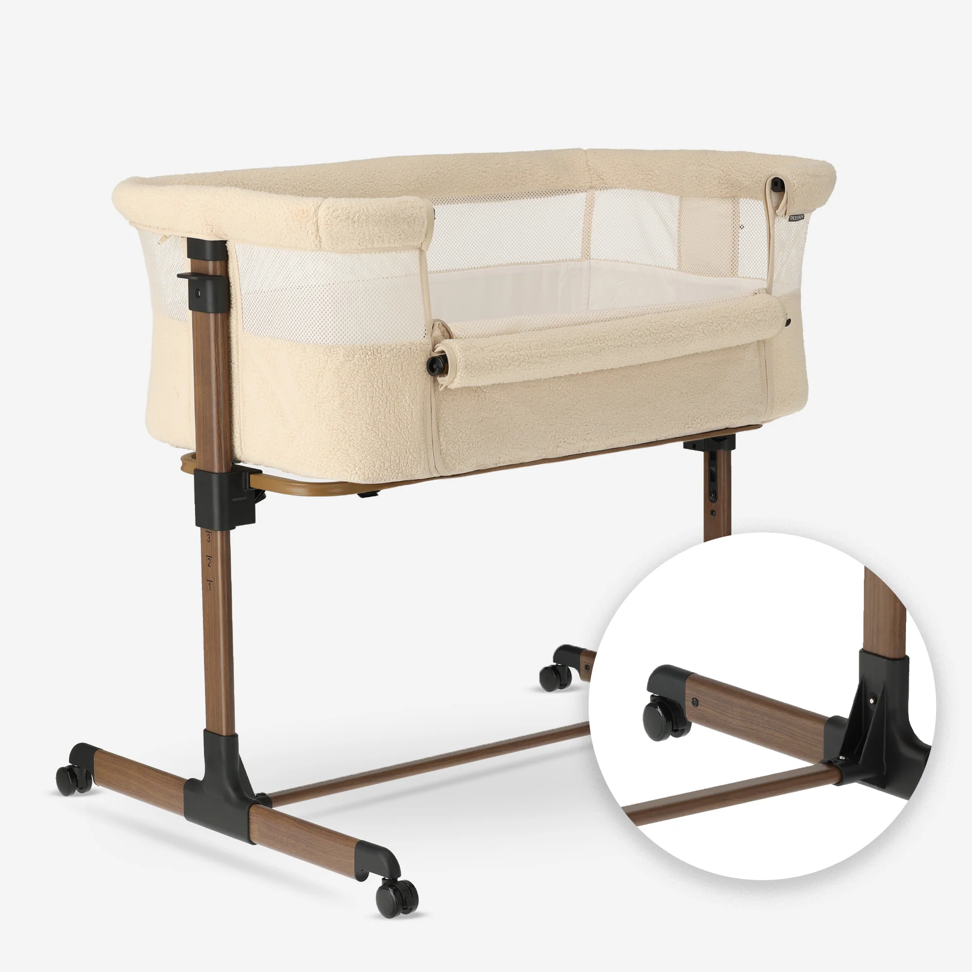 Snoozy Co-Sleeper Cradle - Teddy Nougat - Image 9