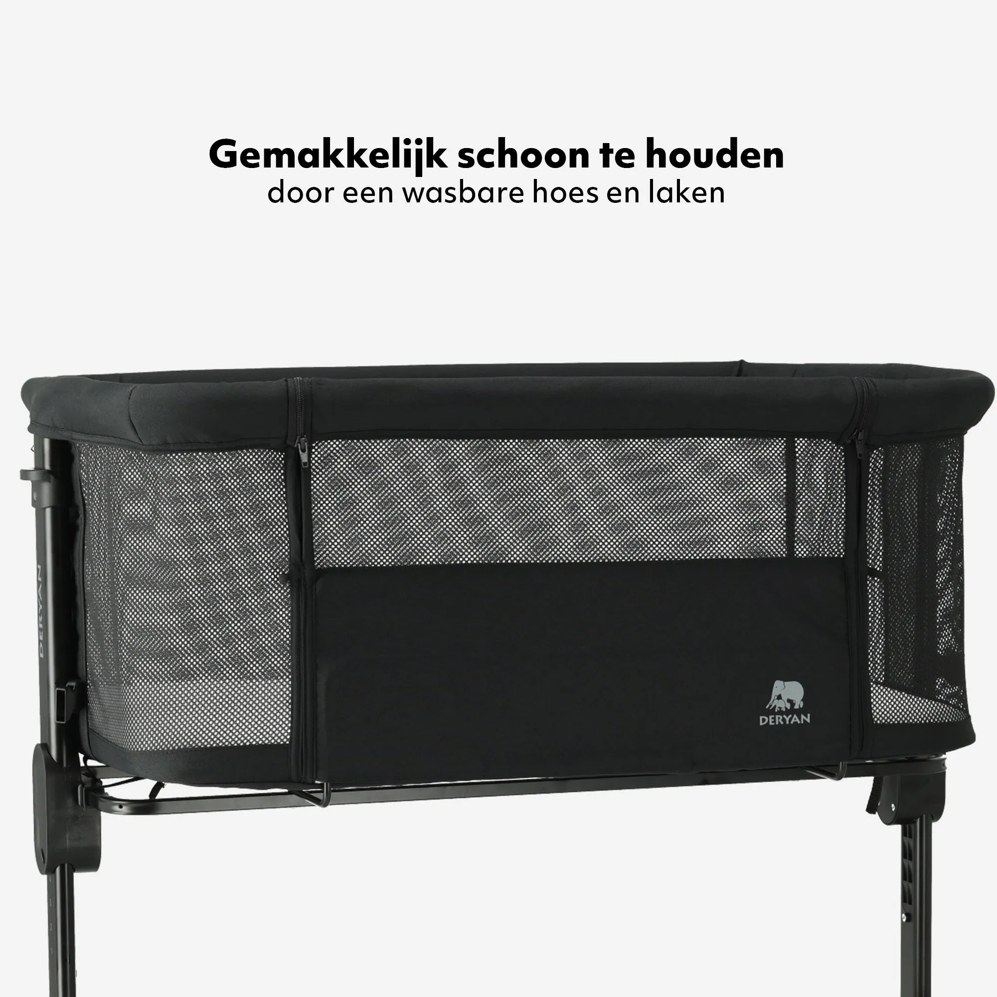 Co-Sleeper Snoozy Crib - Black - Image 9
