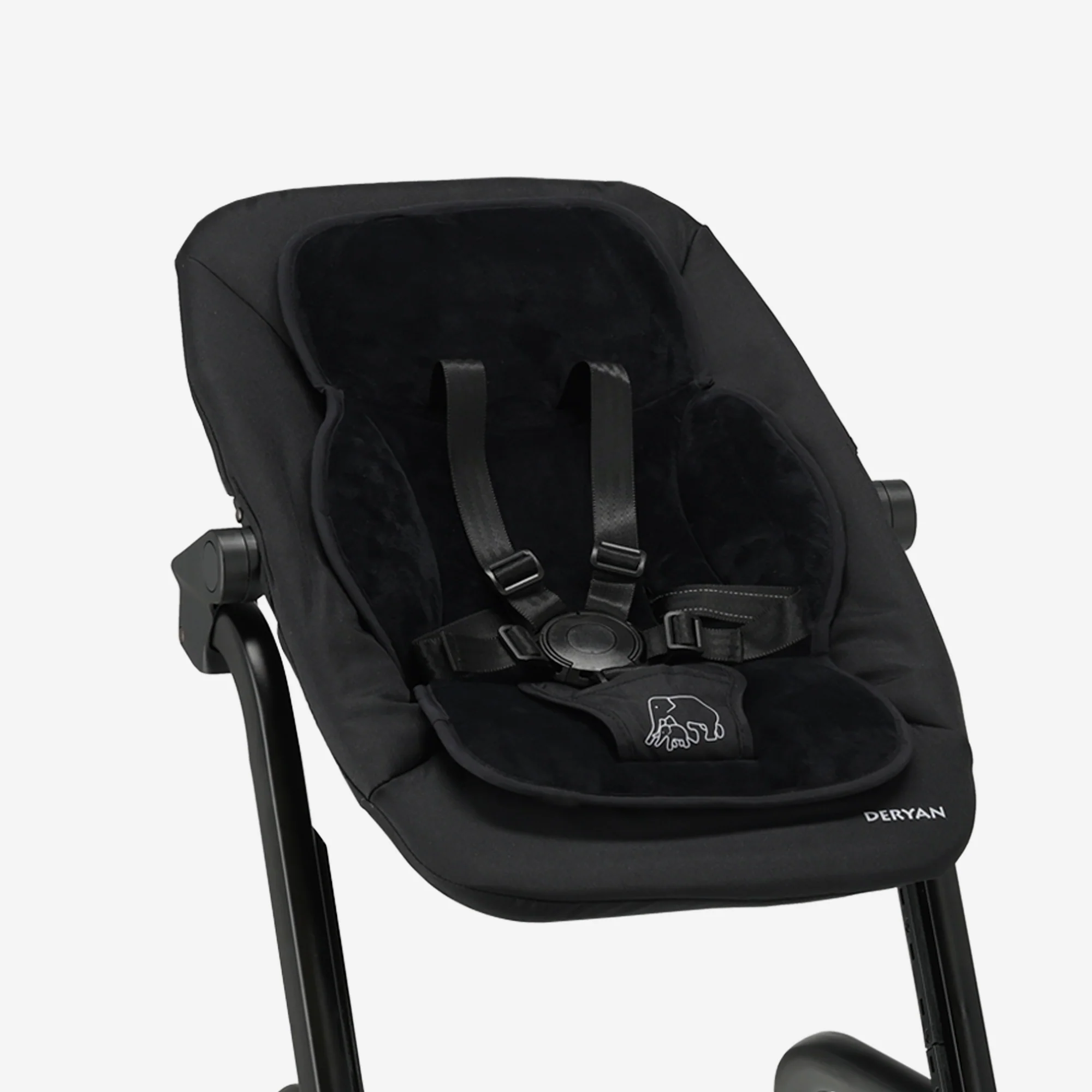 Curve High Chair Set Complete - Including Rocker & Cushion - Black - Image 4