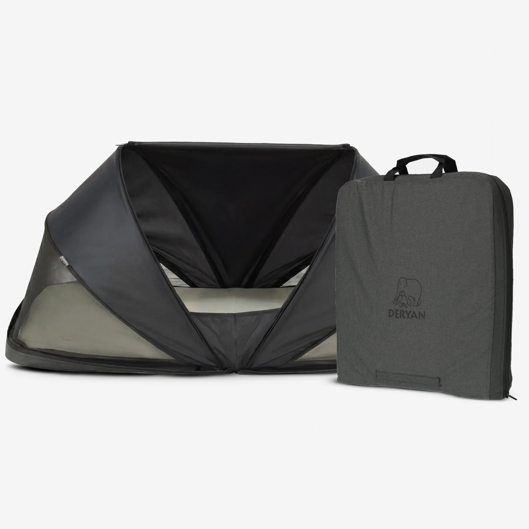 Cutey Camping Crib Baby Tent - Travel Cot - Black - Image 2