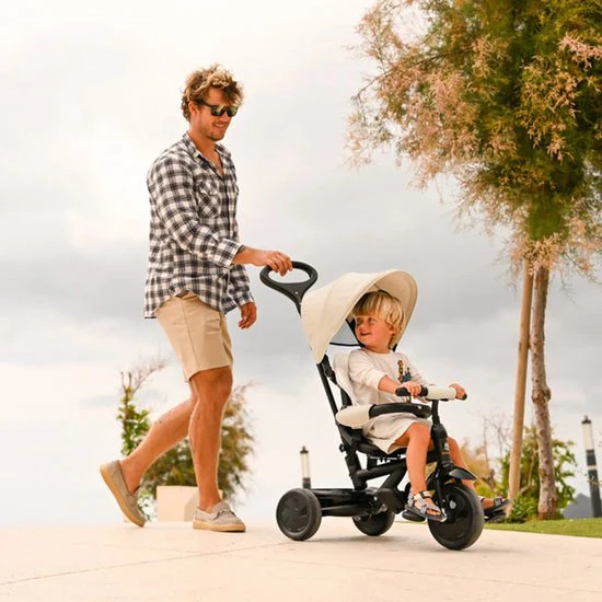 Adventurer Tricycle with Push Bar, Cream - Image 2