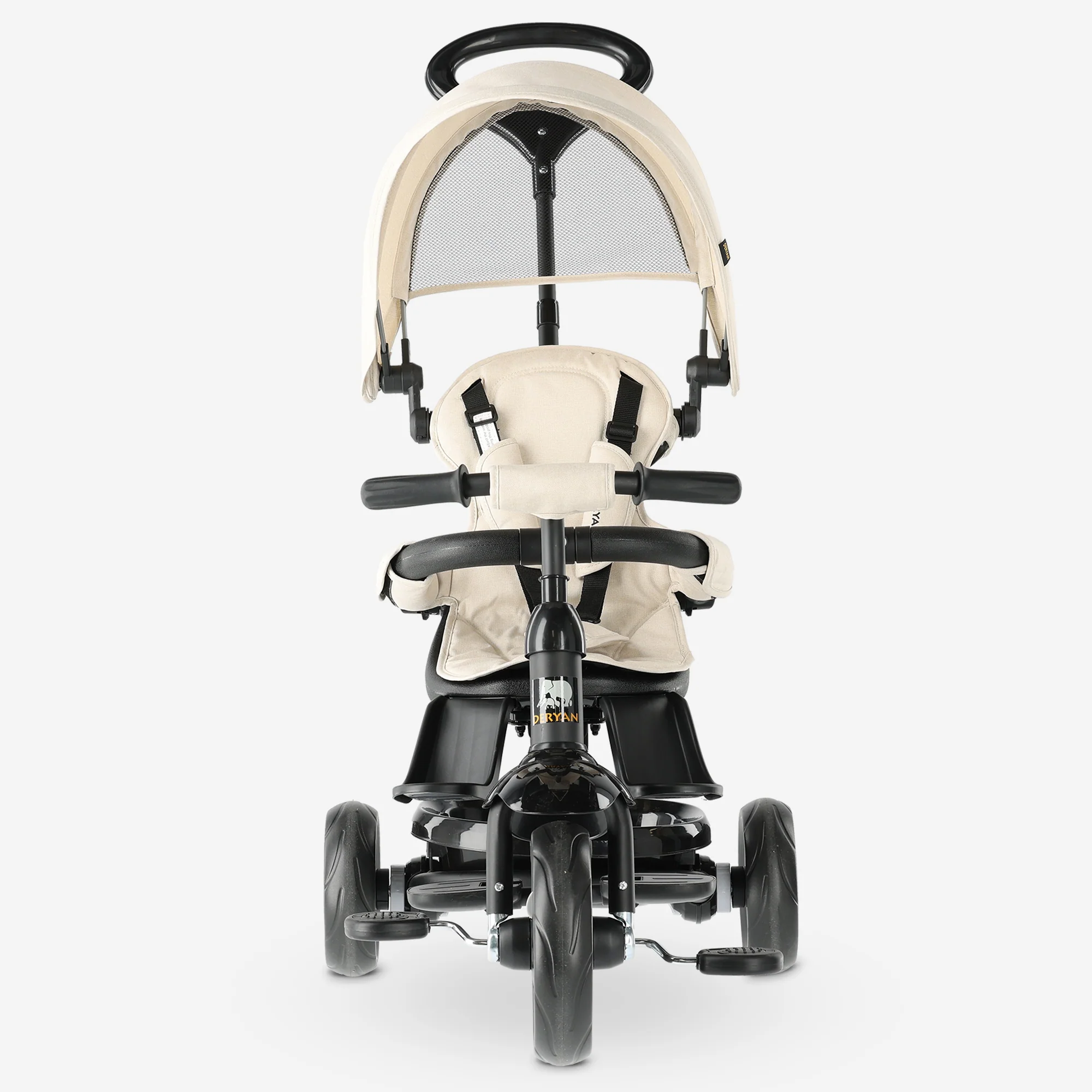 Adventurer Tricycle with Push Bar, Cream - Image 4