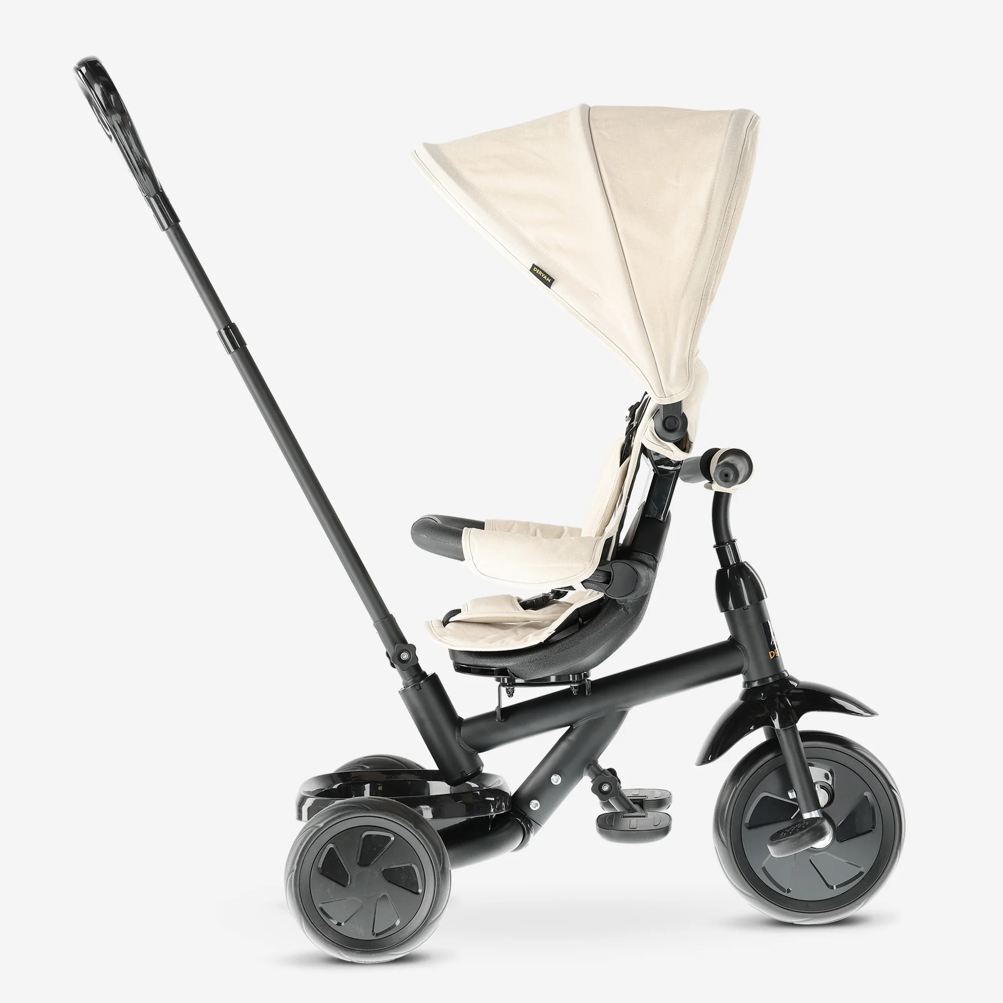 Adventurer Tricycle with Push Bar, Cream - Image 6