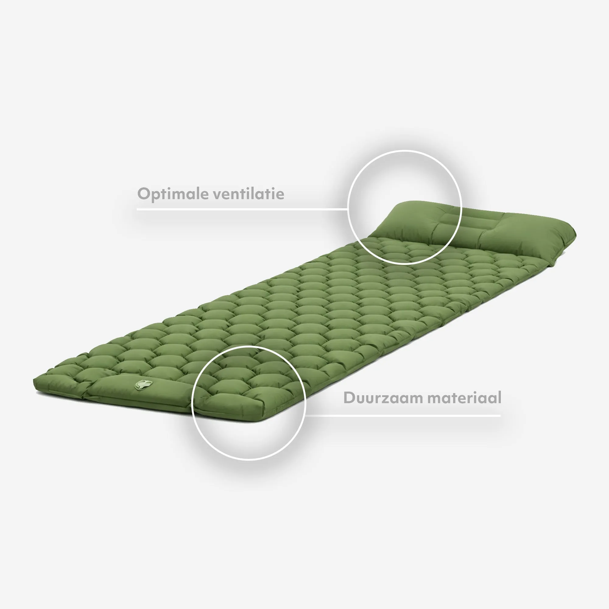 Deryan Bed - Camping Air Mattress - Includes Carry Bag - Green - Image 9