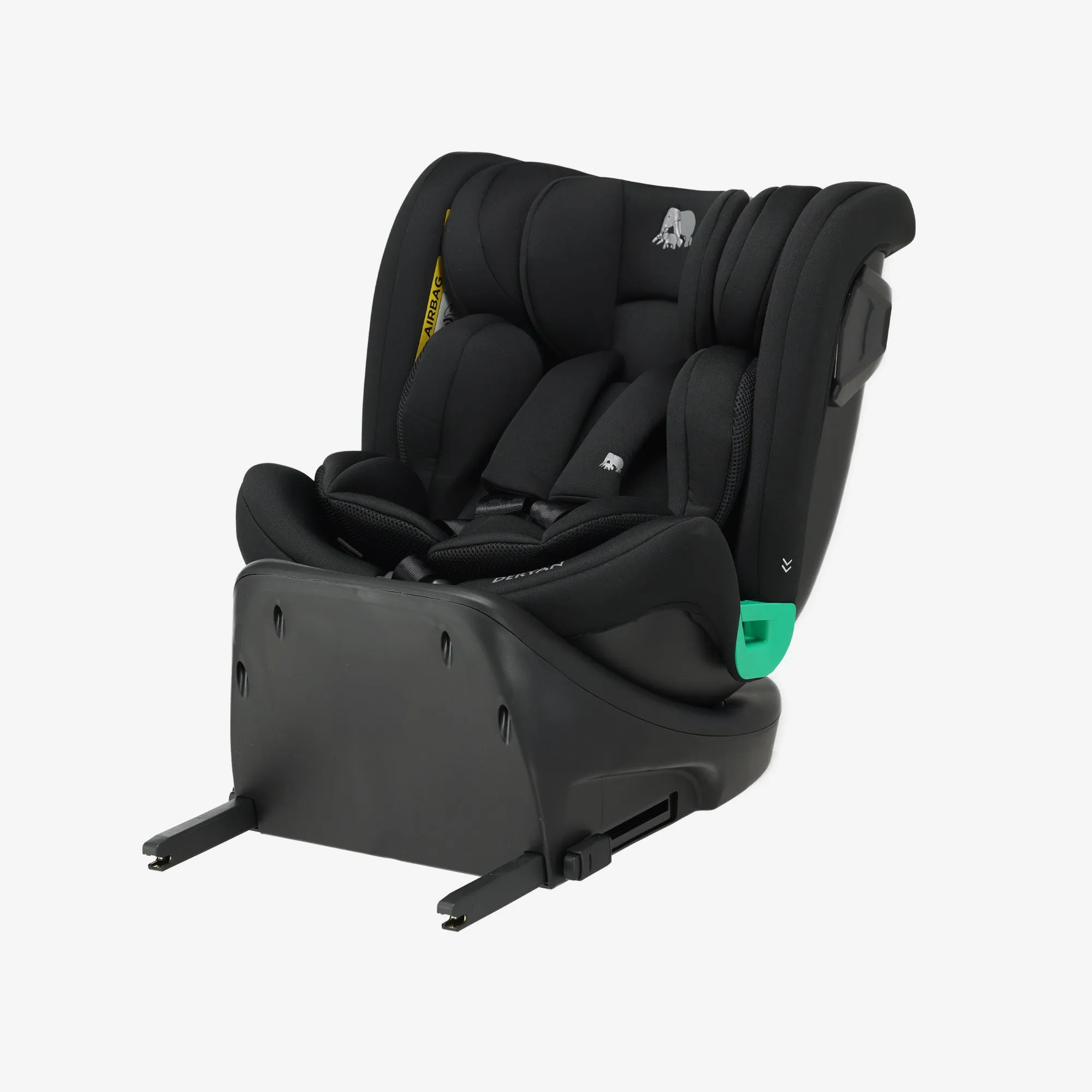 Chase Luxe i-Size Car Seat - 0-79.4 lbs - Isofix support leg - 360 rotatable - Black - Image 12