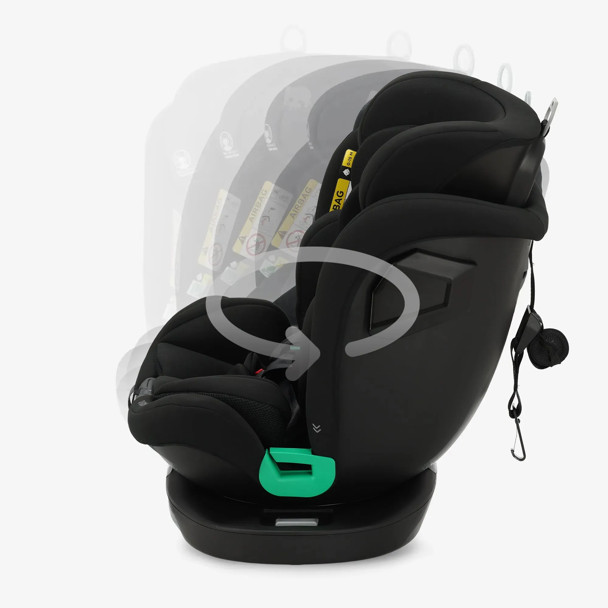 Colin Luxe I-Size Car Seat - Group 0-1-2-3 - Isofix - 360° Rotatable - Black - Image 2