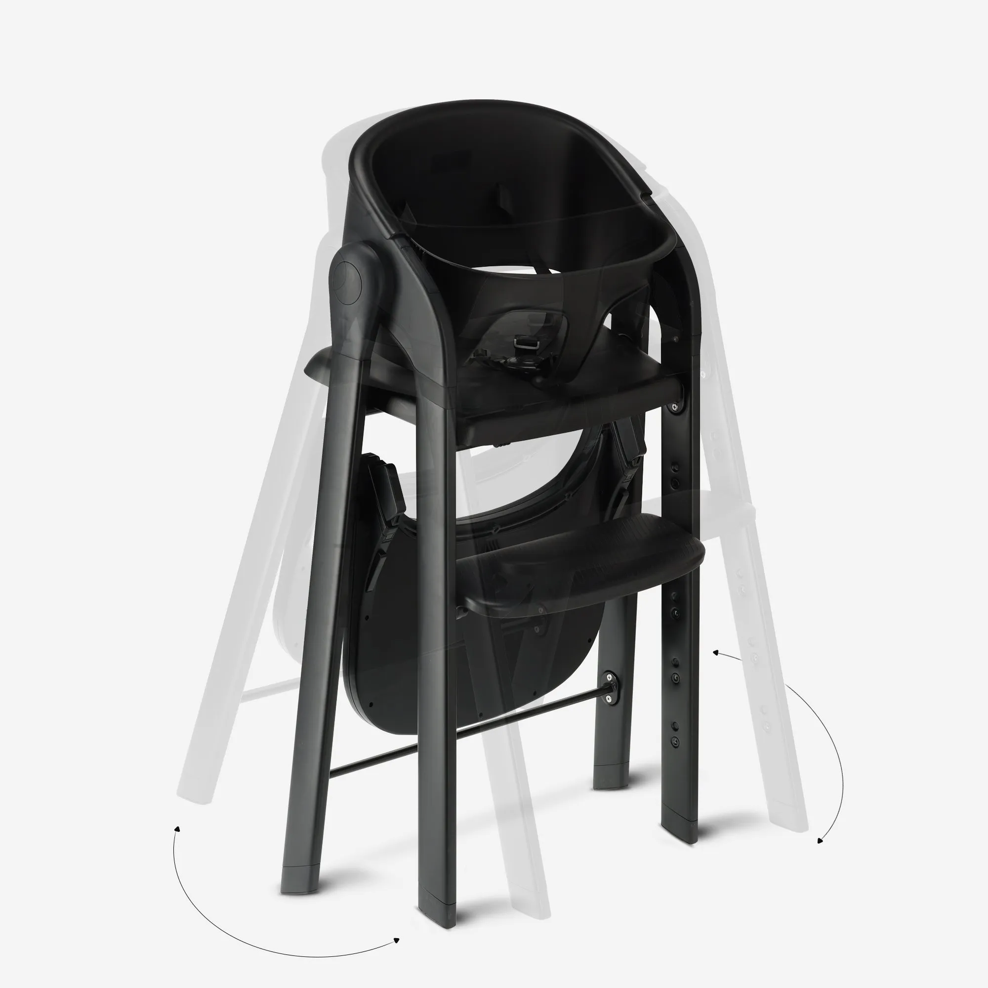 Deryan High Chair with Bouncer - Black/Nougat - Image 10