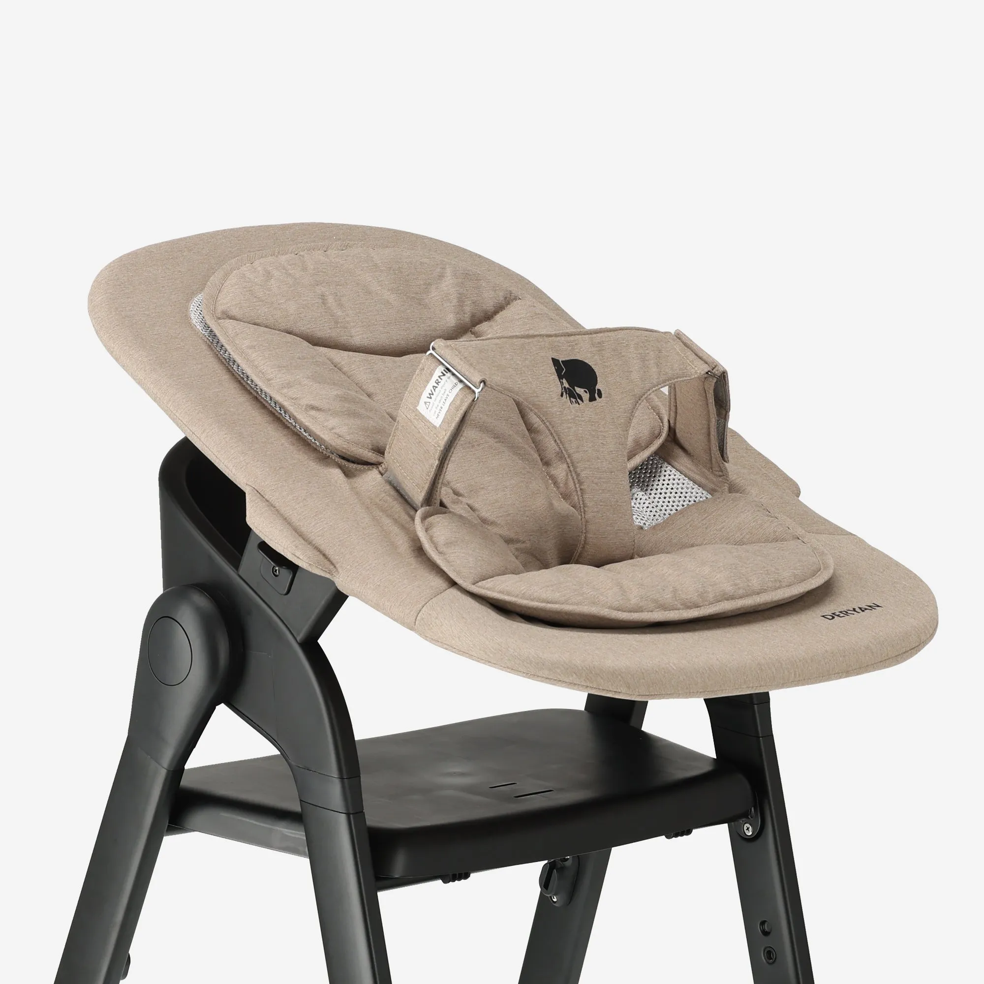 Deryan High Chair with Bouncer - Black/Nougat - Image 20