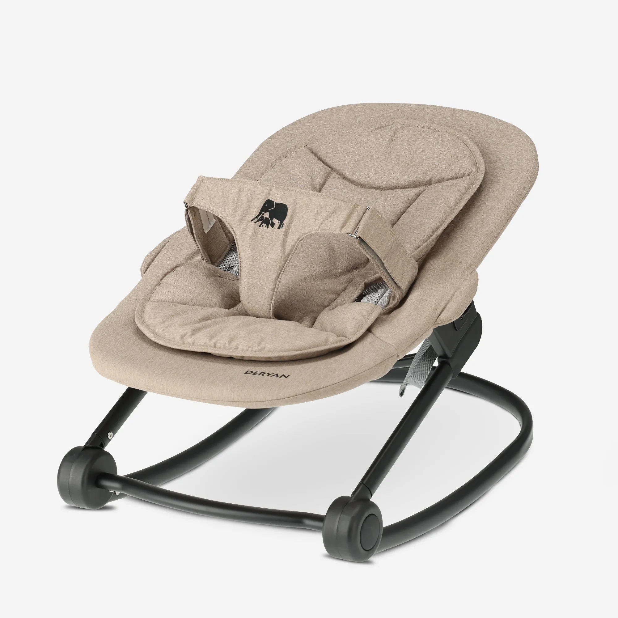 Deryan High Chair with Bouncer - Black/Nougat - Image 3