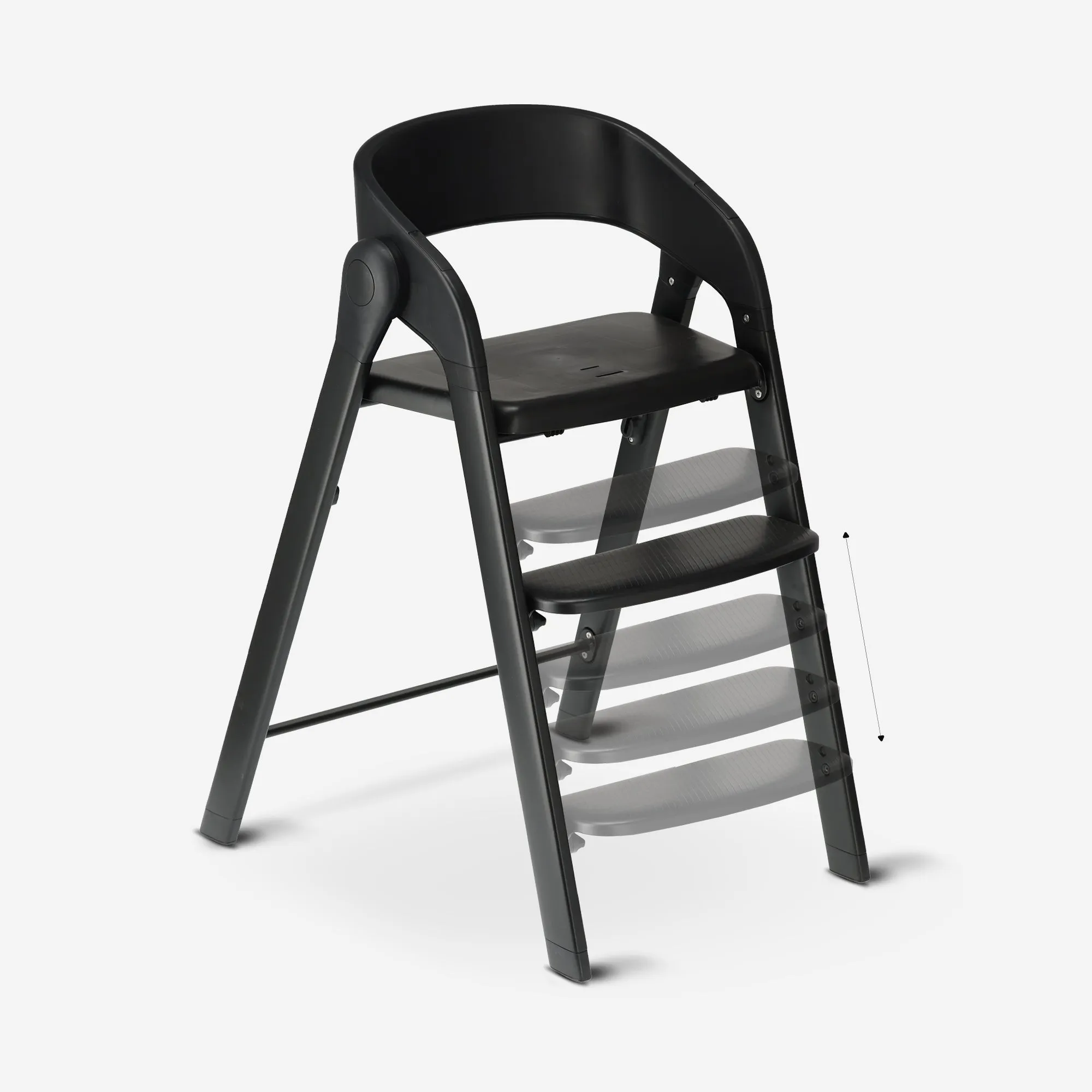 Deryan High Chair with Bouncer - Black/Nougat - Image 7