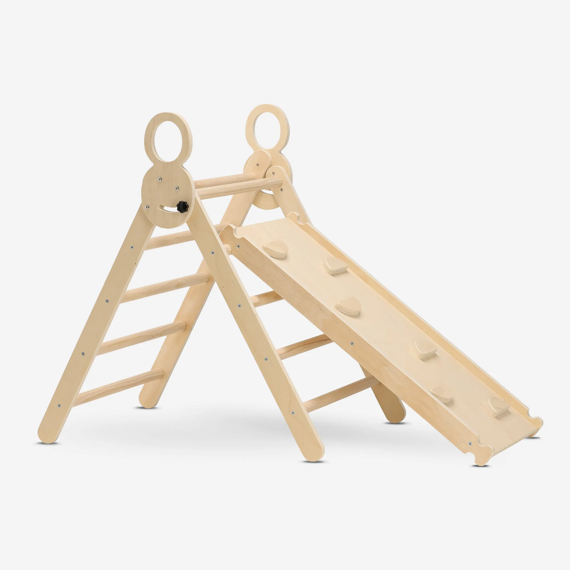 Luxury XXL Climbing Frame - Foldable Triangle + Climbing Arch + Ramp with Slide - Image 9