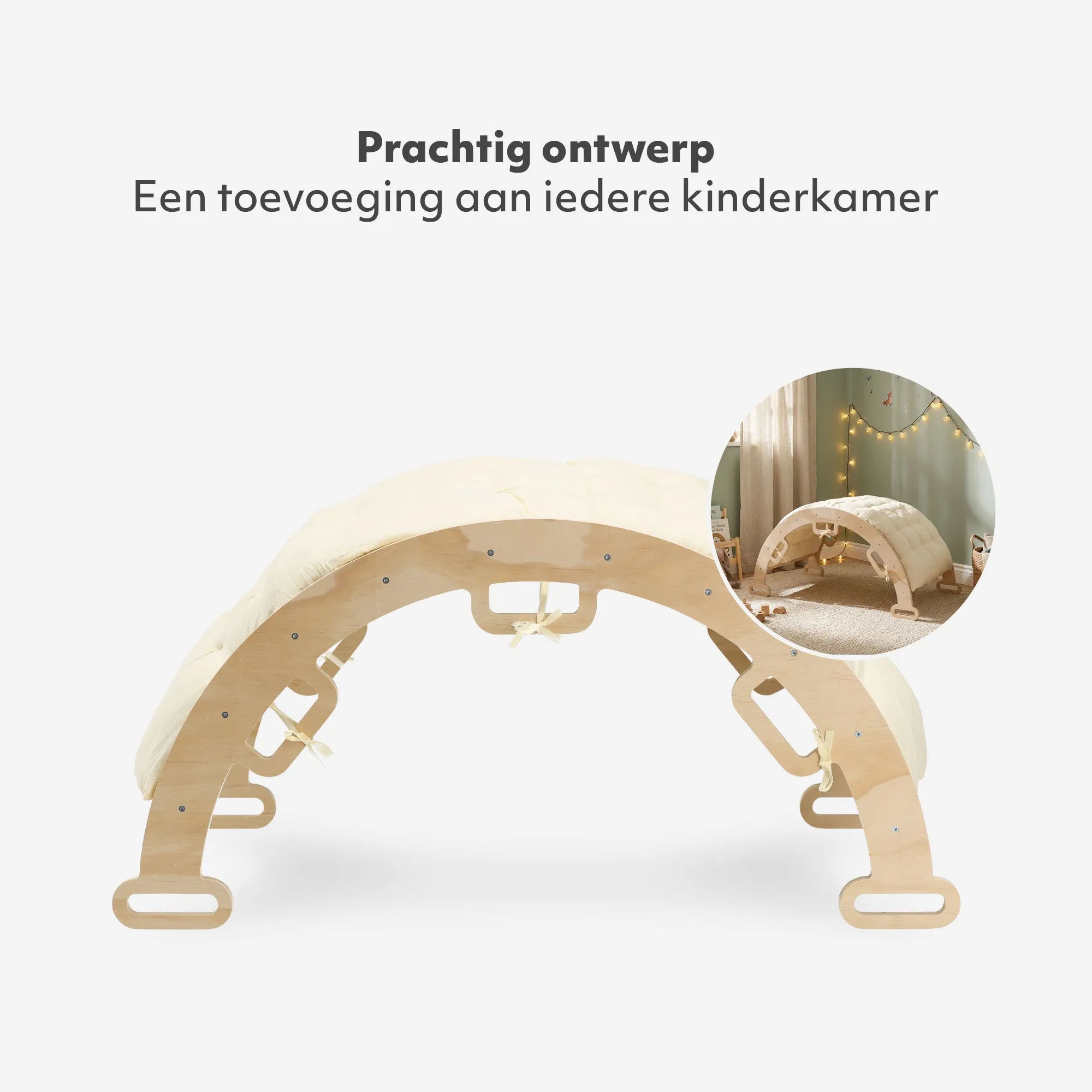 Luxury Wooden Climbing Arch with Cushion - Image 3
