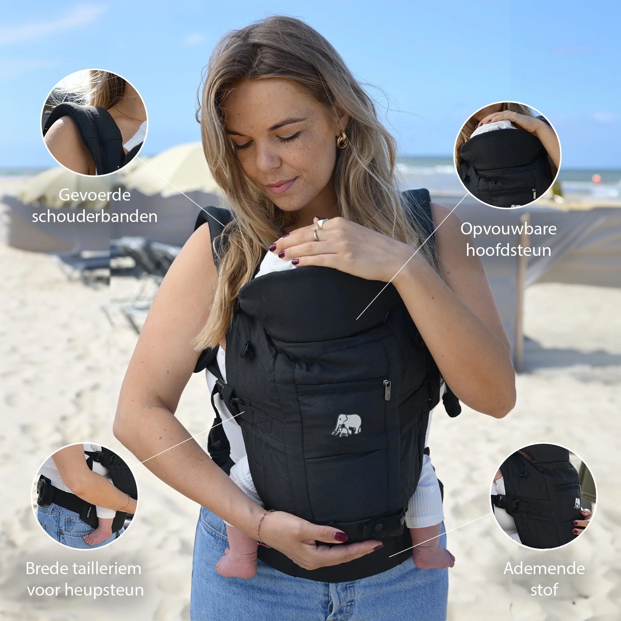 Baby Carrier 4 in 1 - Black - Image 4