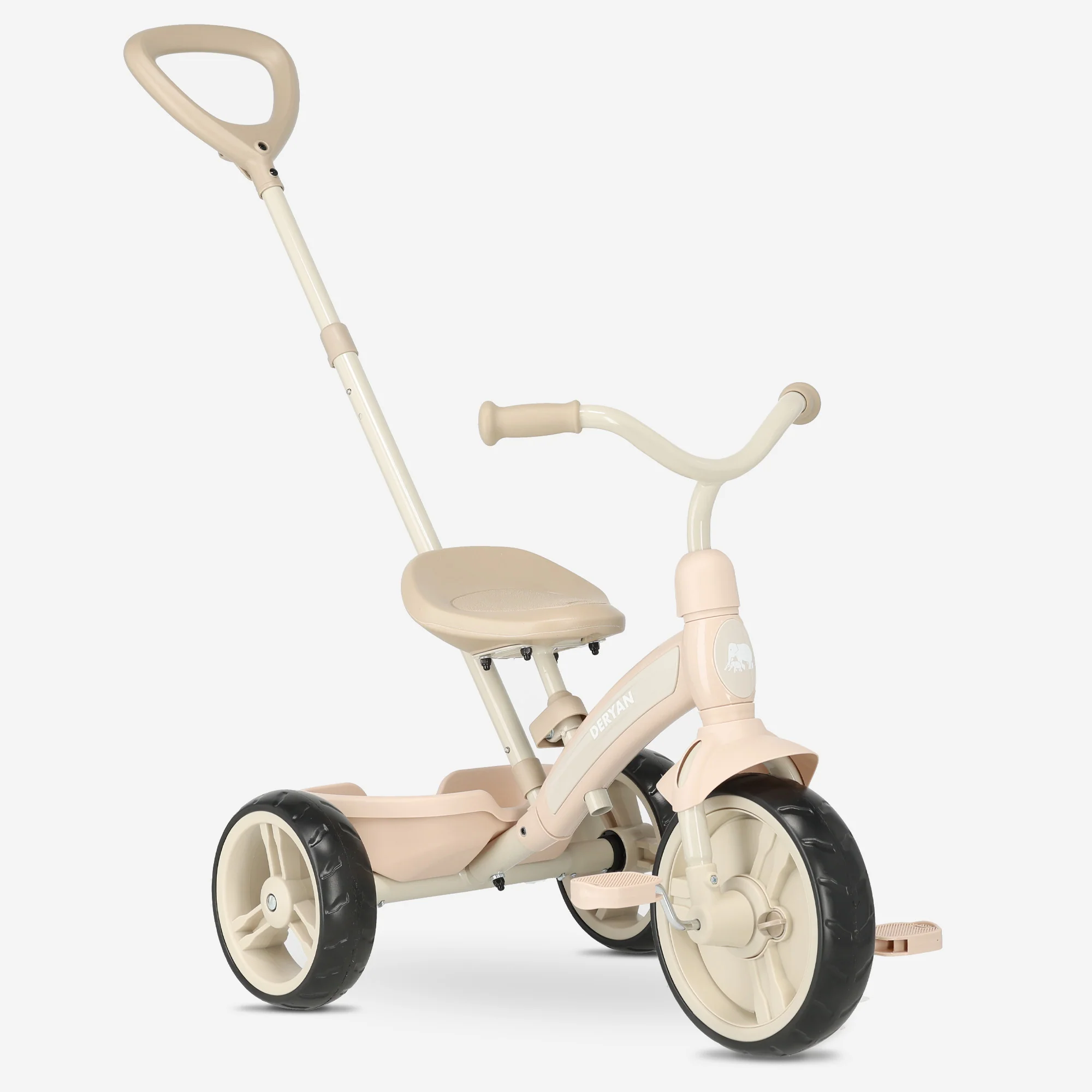 Three-Wheeler with Push Bar - Sand