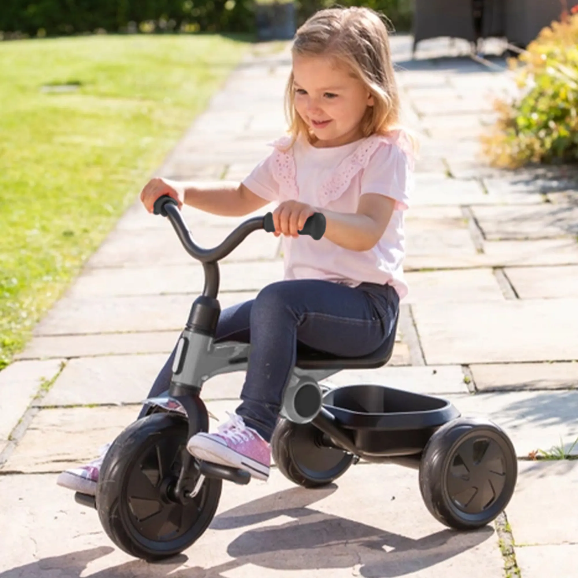 Drifter Tricycle with push bar Black - Image 12