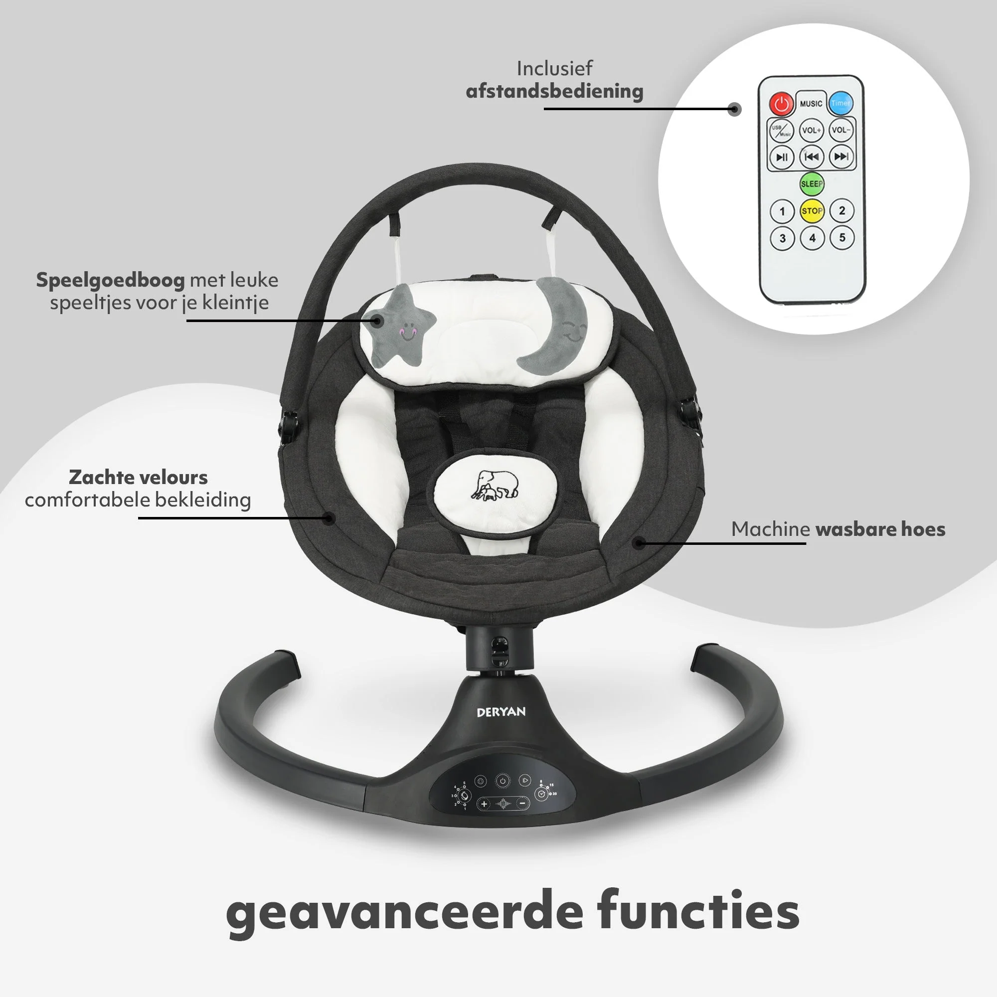 Electric Rocking Chair Black - Image 4