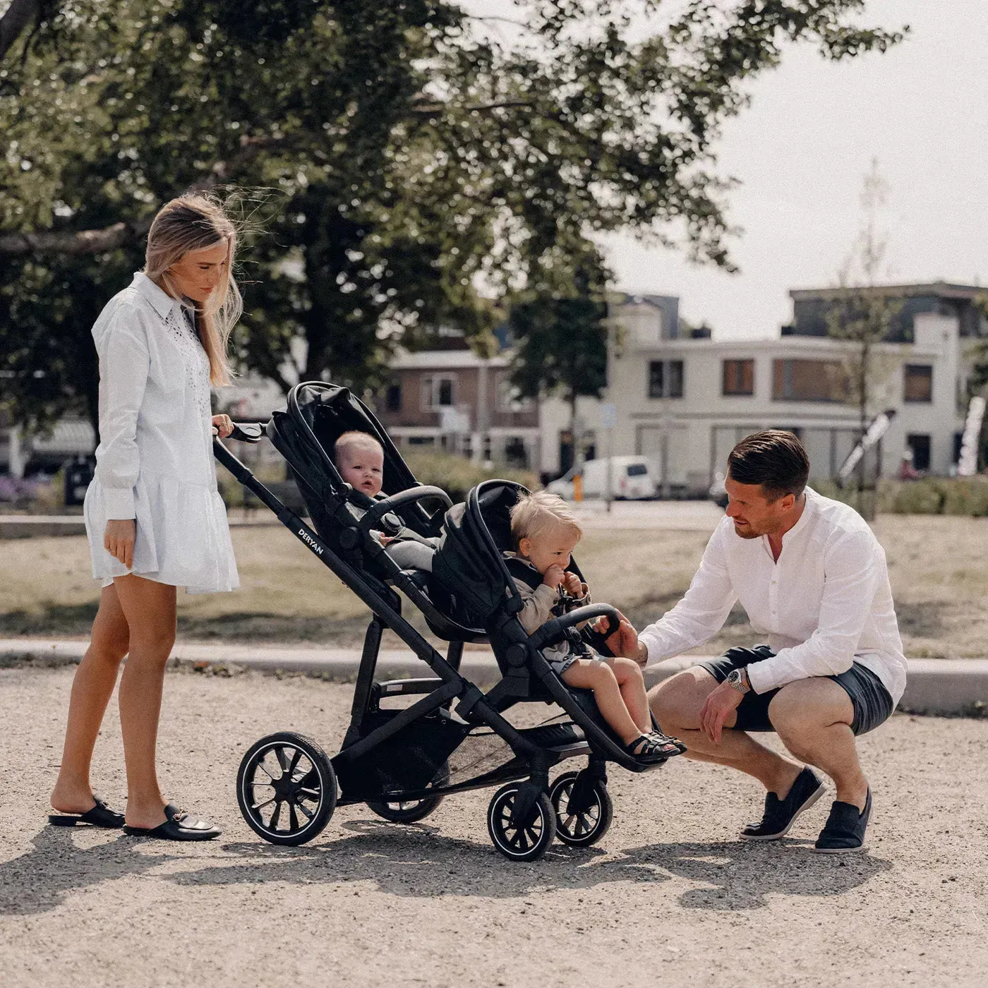 Evy² Duo Stroller, Black, Two-Seater - Image 9