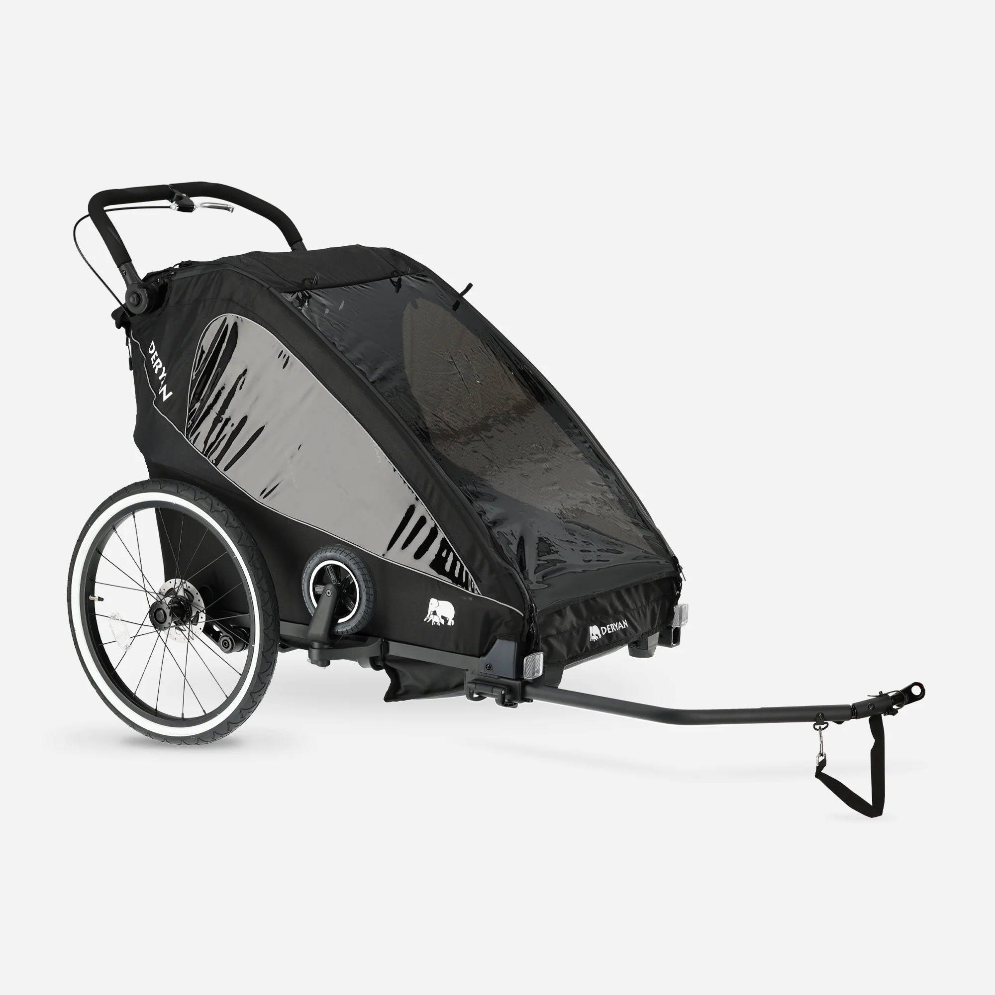 Luxury Bike Trailer V2 - Stroller - Jogging Stroller Black - Image 3