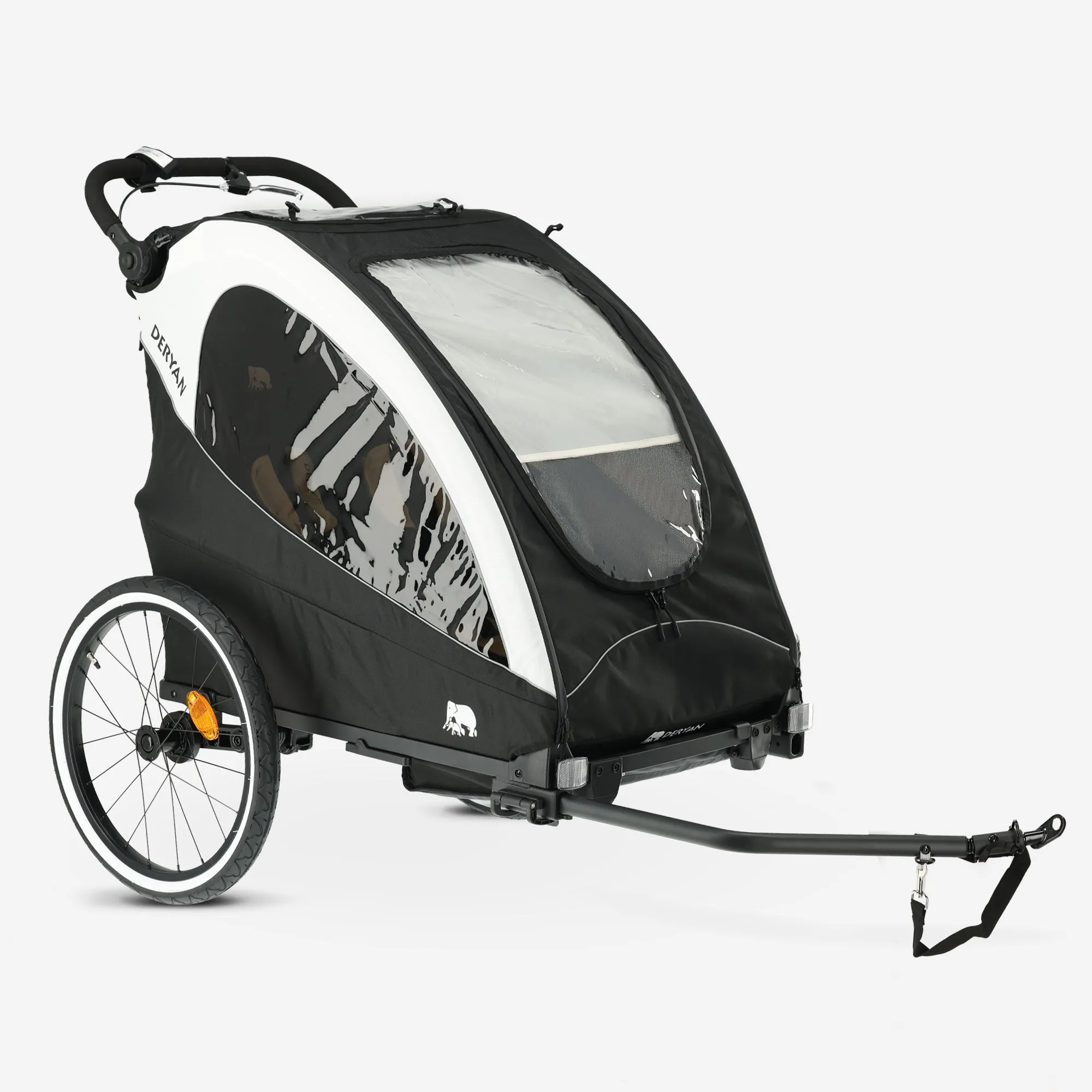 Luxury Bike Trailer - bike trailer, stroller, and jogging stroller - Black/Cream - Image 10