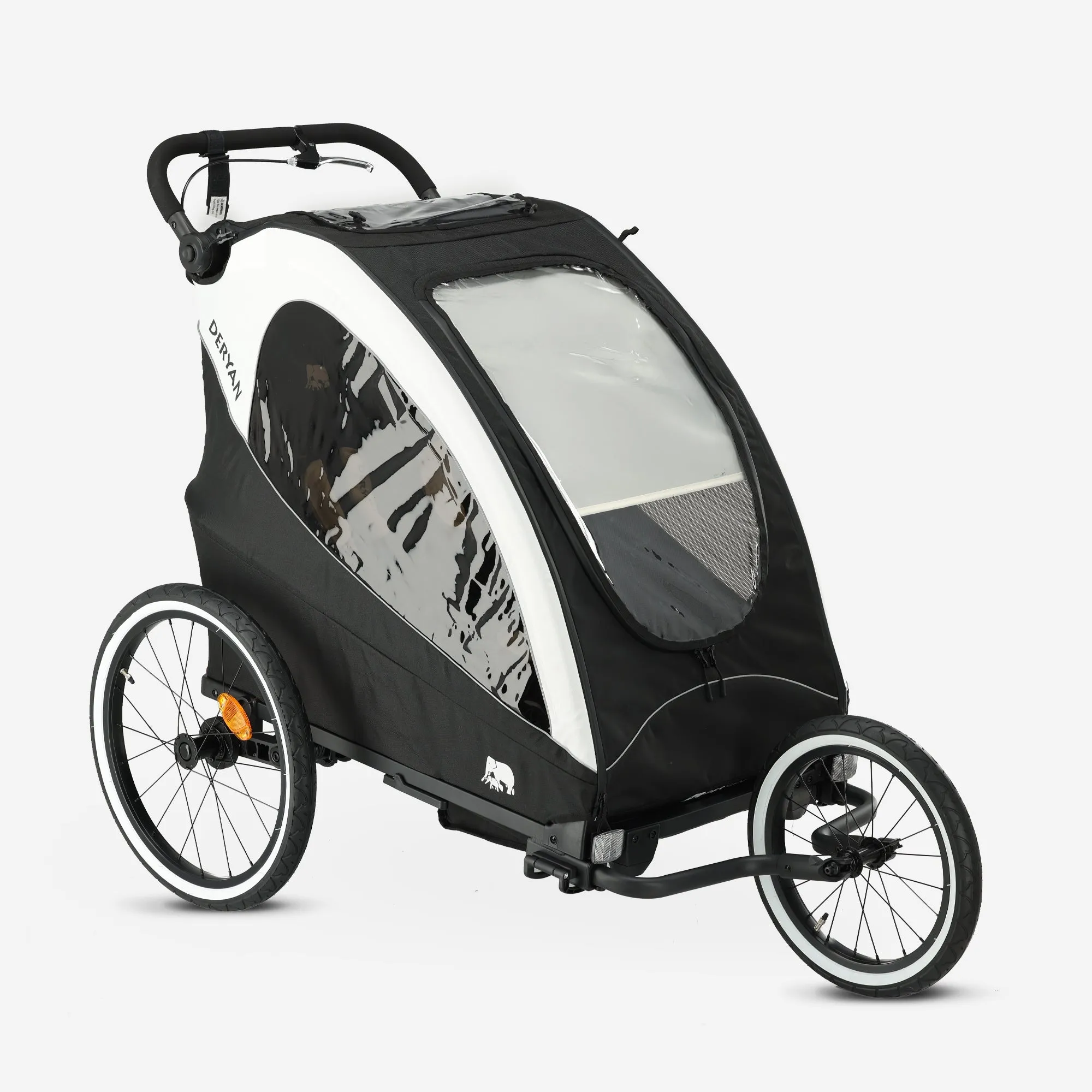 Luxury Bike Trailer - bike trailer, stroller, and jogging stroller - Black/Cream - Image 11