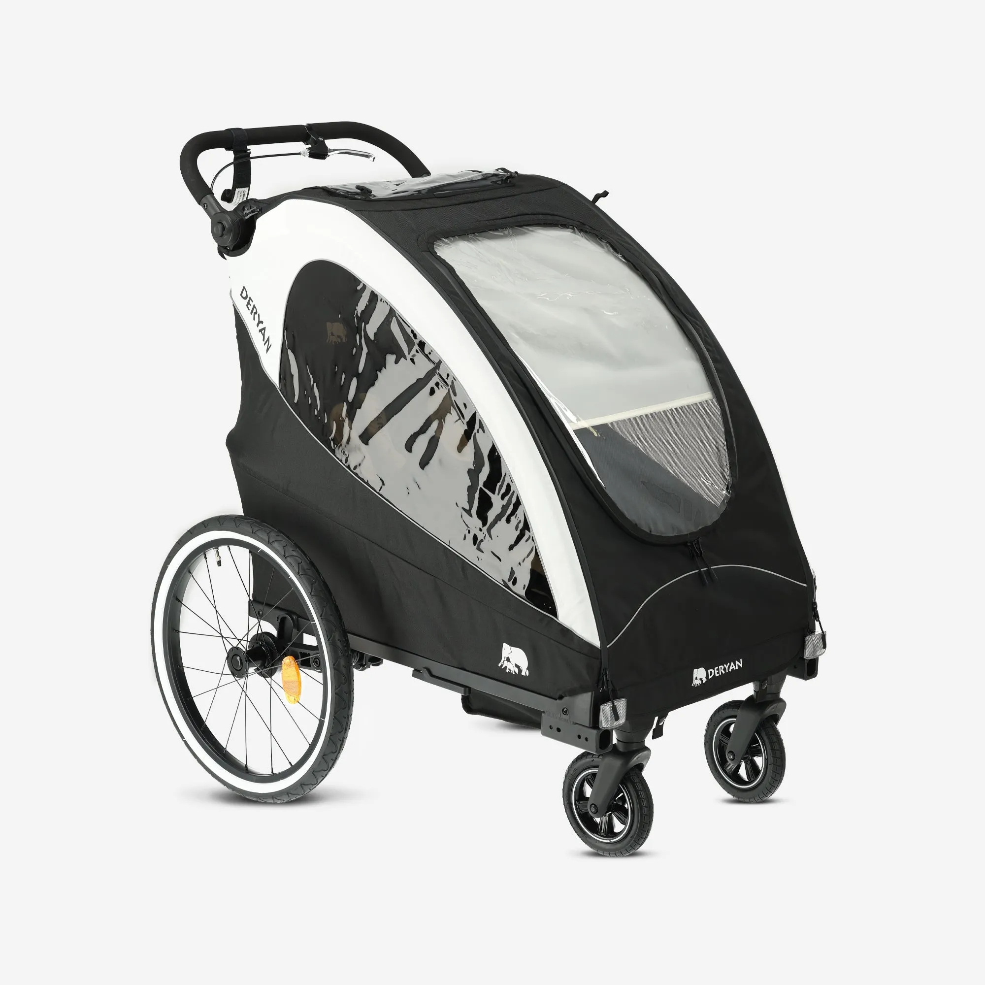 Luxury Bike Trailer - bike trailer, stroller, and jogging stroller - Black/Cream - Image 12