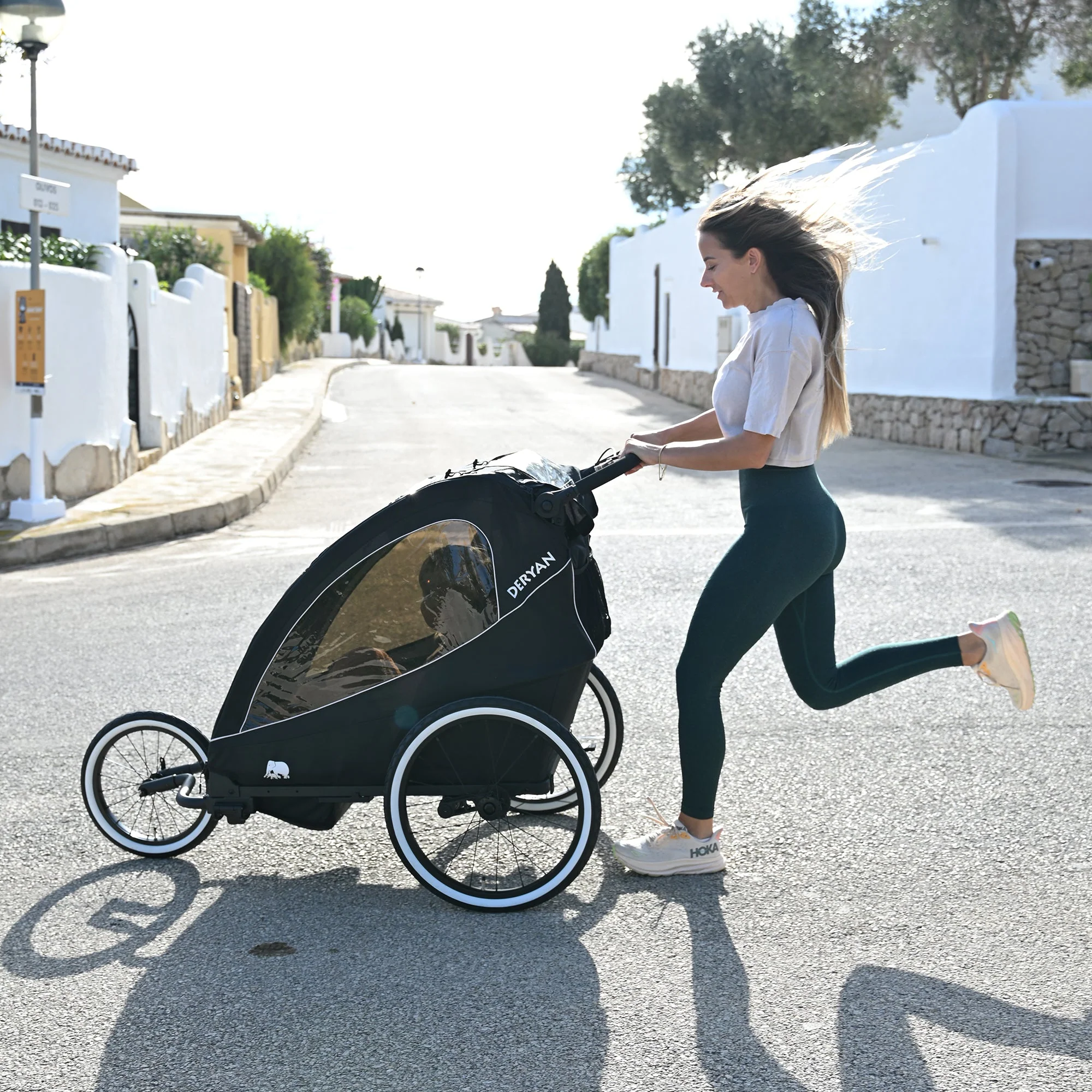 Luxury Bike Trailer - bike trailer, stroller, and jogging stroller - Black - Image 11