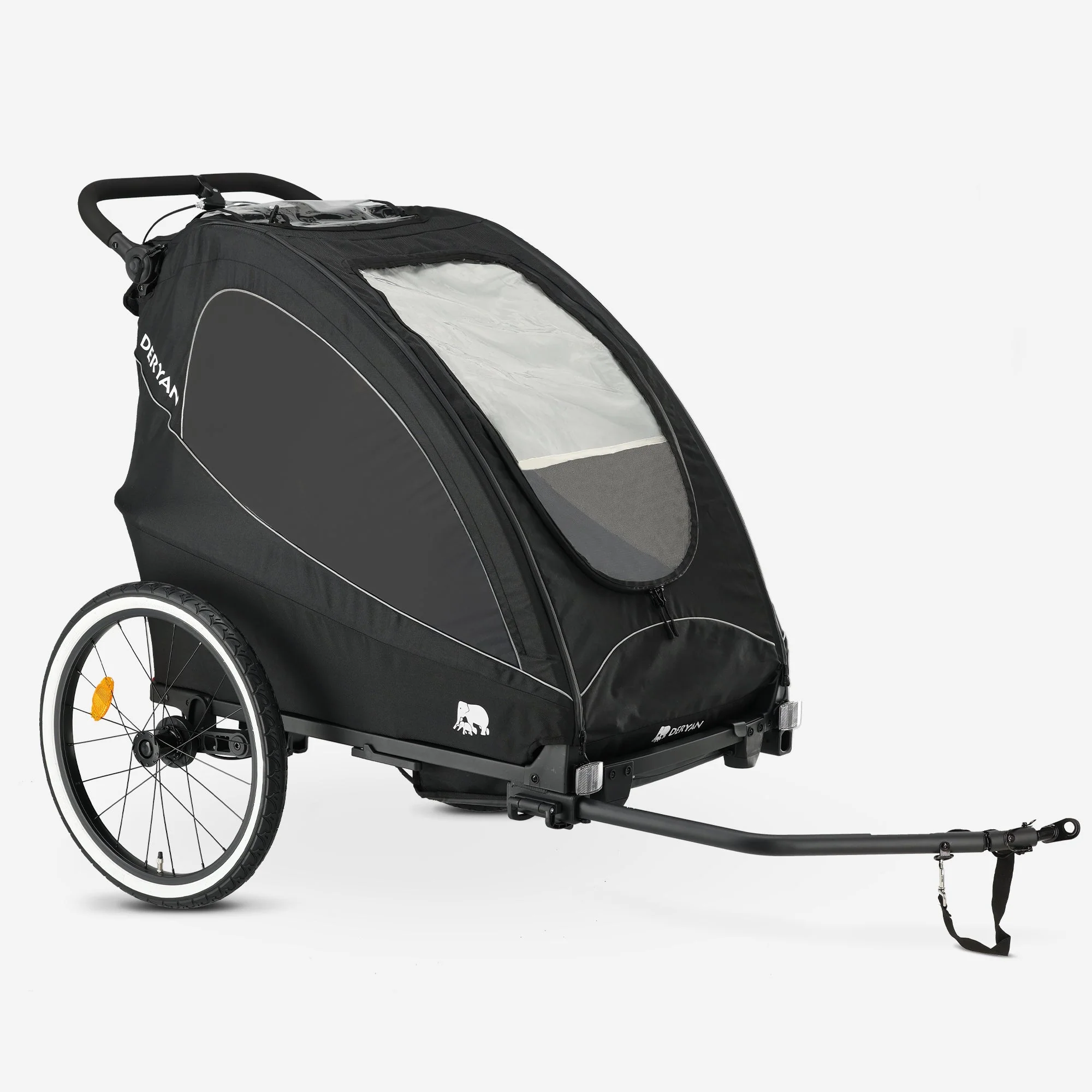 Luxury Bike Trailer - bike trailer, stroller, and jogging stroller - Black - Image 13